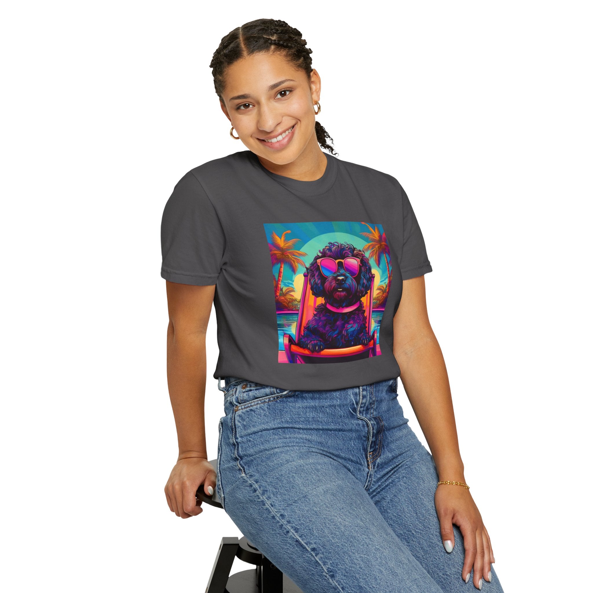 Doodle Poolside Unisex Garment-Dyed T-shirt