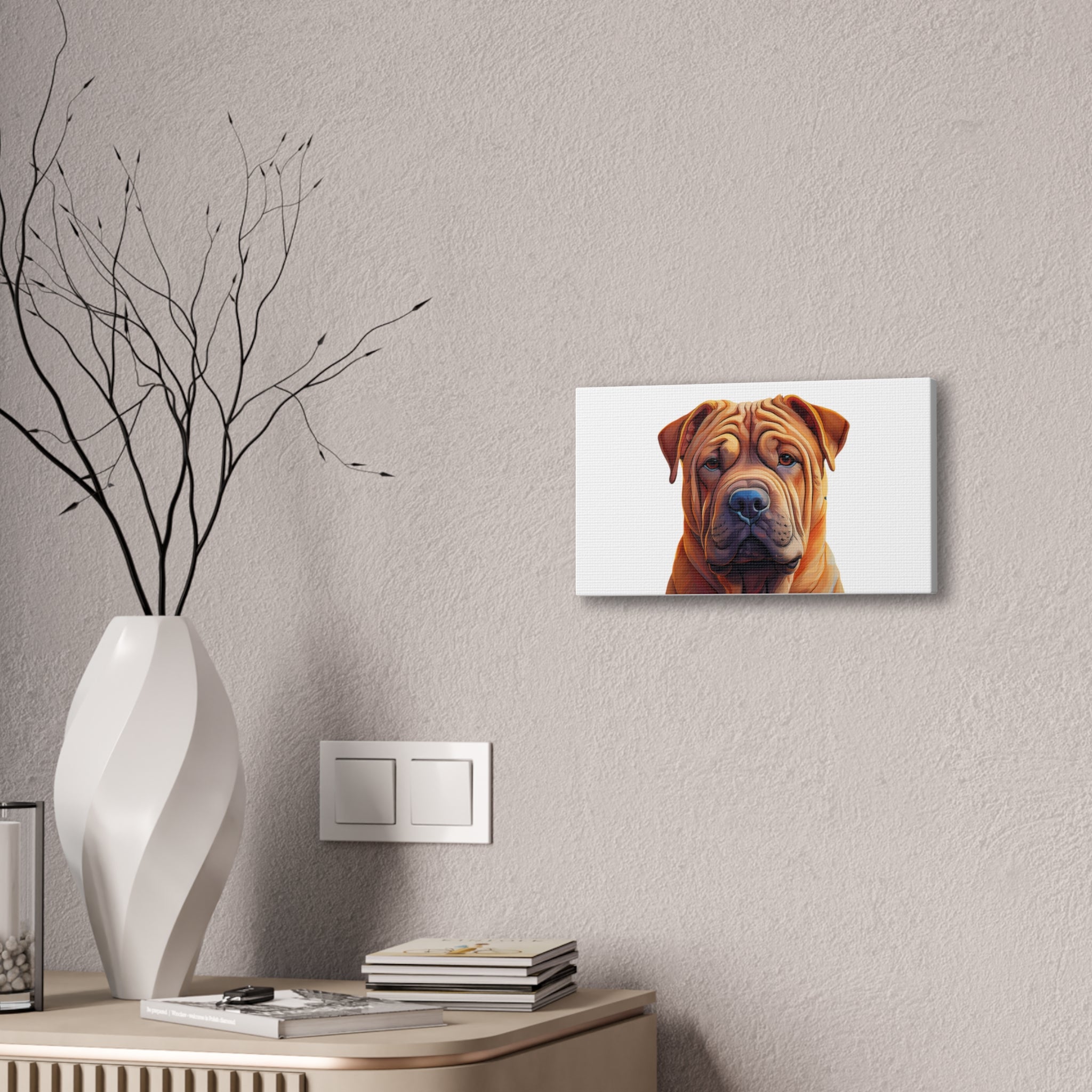 Shar Pei Stretched, 0.75"