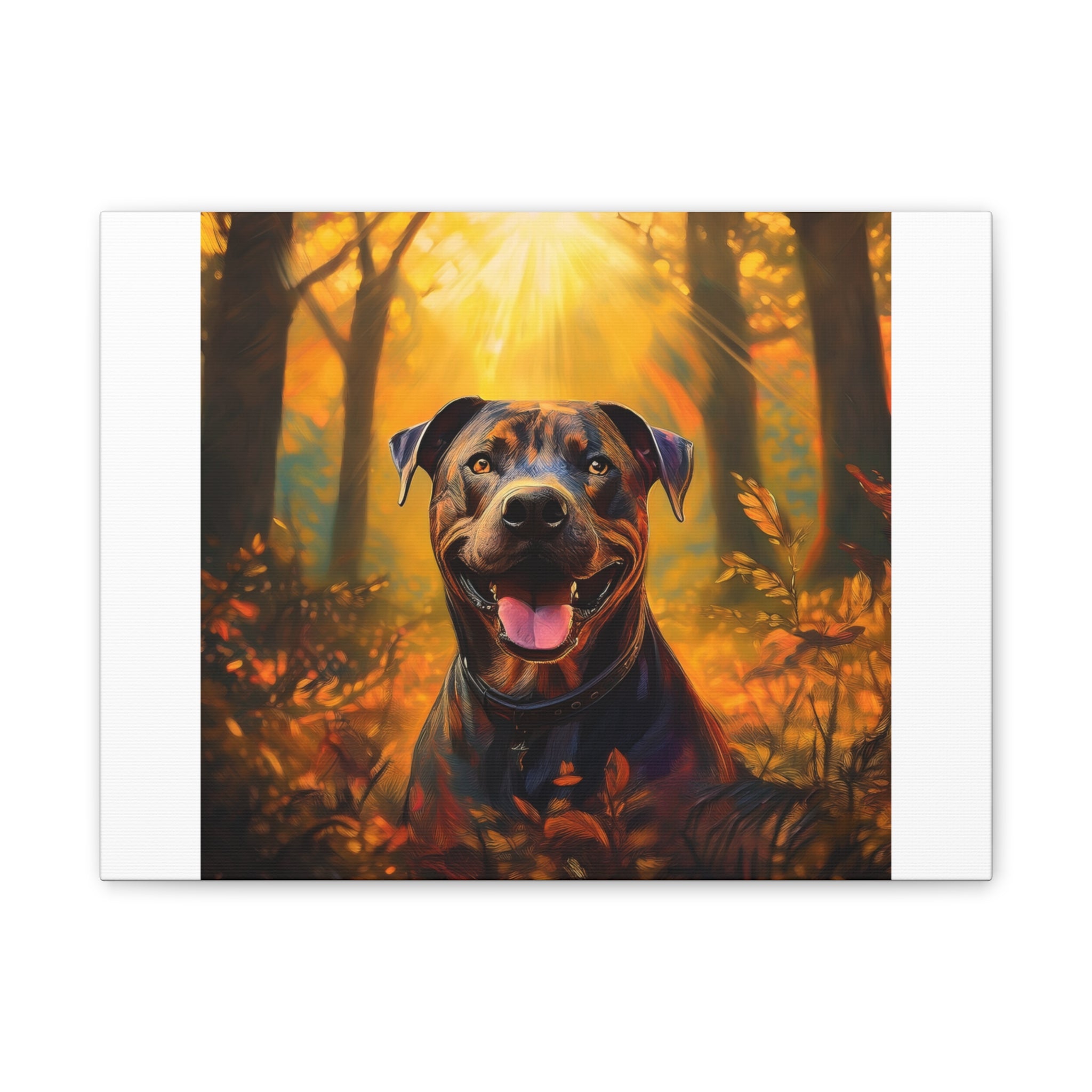 Pit Bull Brindle Autumn Stretched, 0.75"