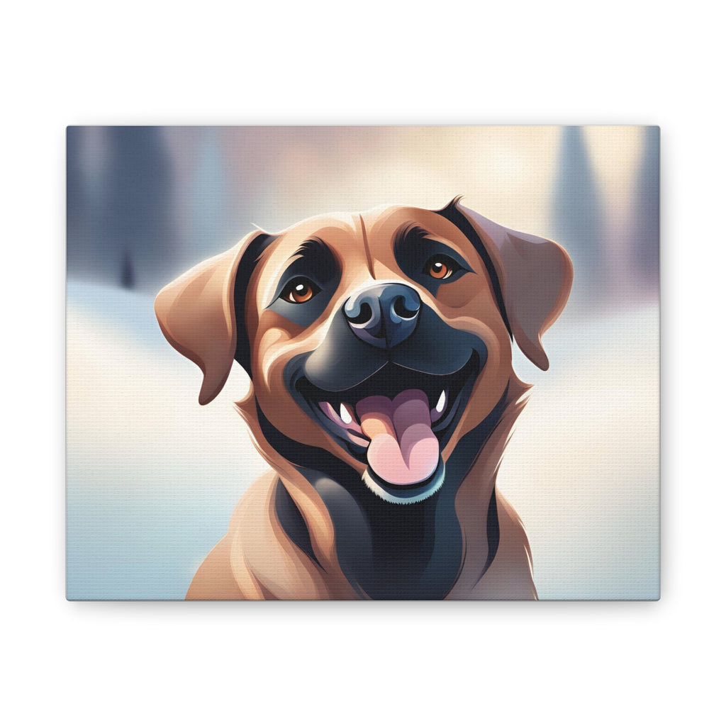 Black Mouth Cur Canvas Stretched, 0.75"
