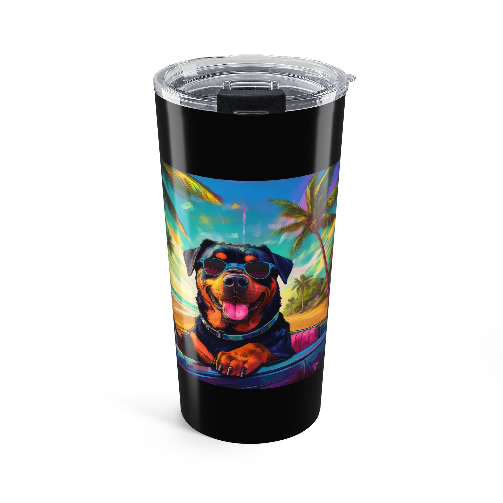 Rottweiler Beach Drive Tumbler 20oz