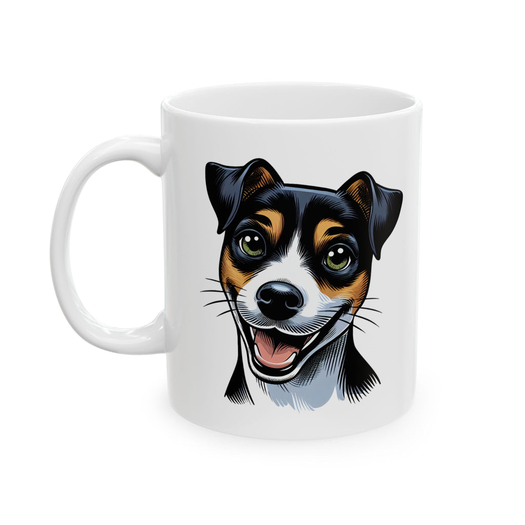 Jack Russel Ceramic Mug, (11oz, 15oz)