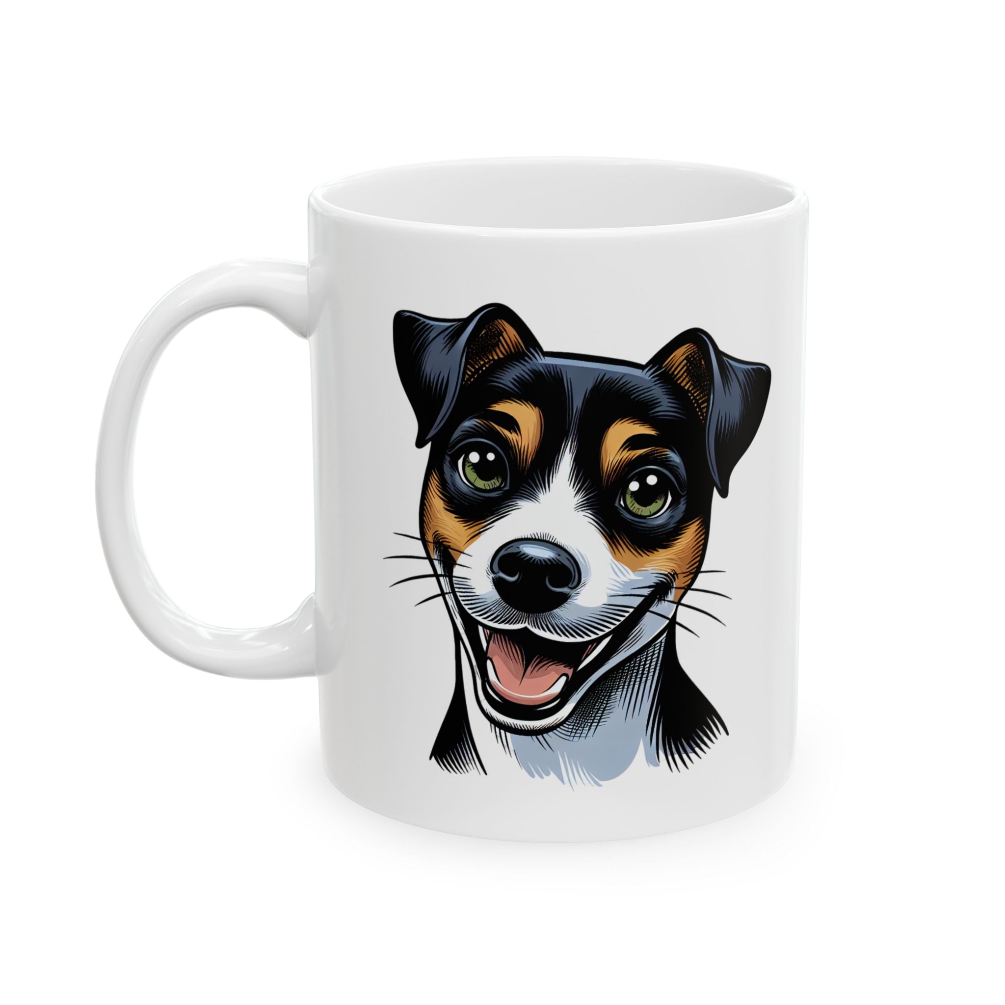 Jack Russel Ceramic Mug, (11oz, 15oz)