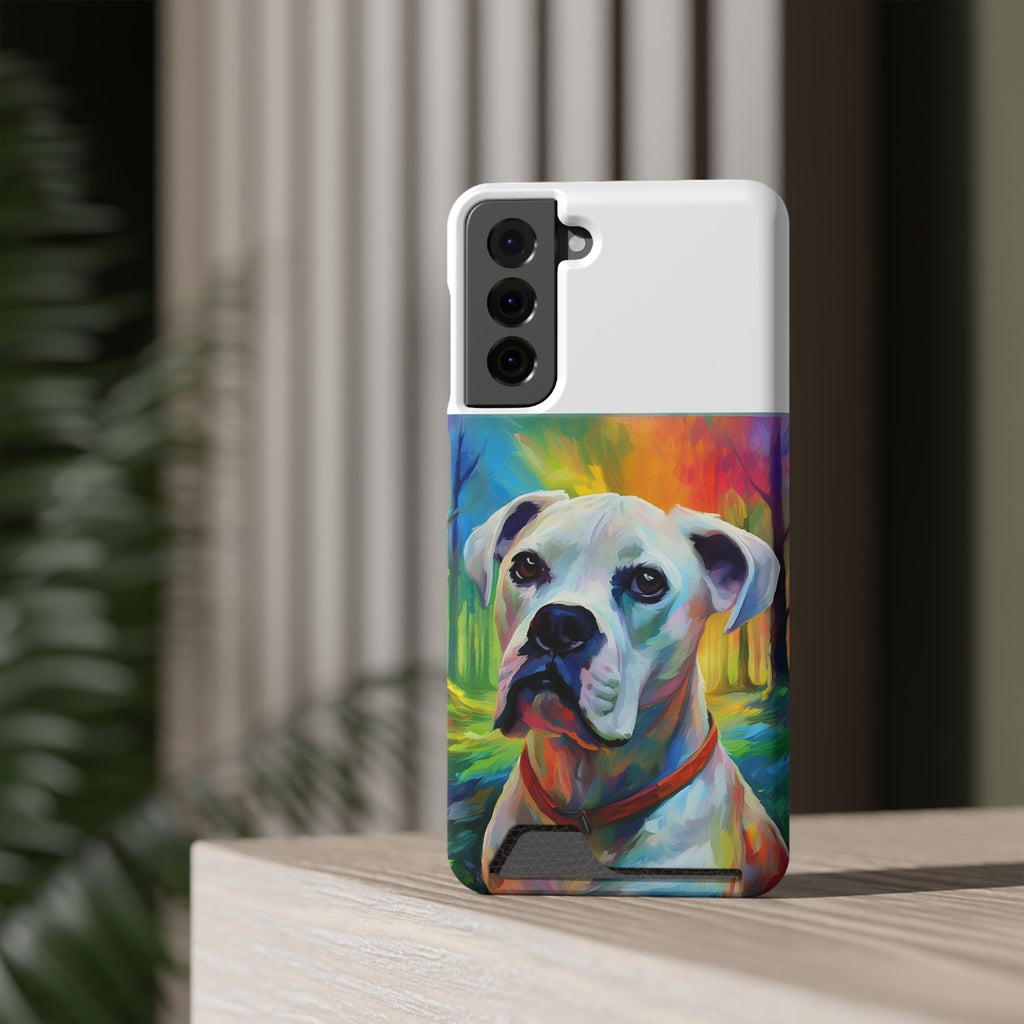 Boxer Rainbow Sky Phone Case with Card Holder