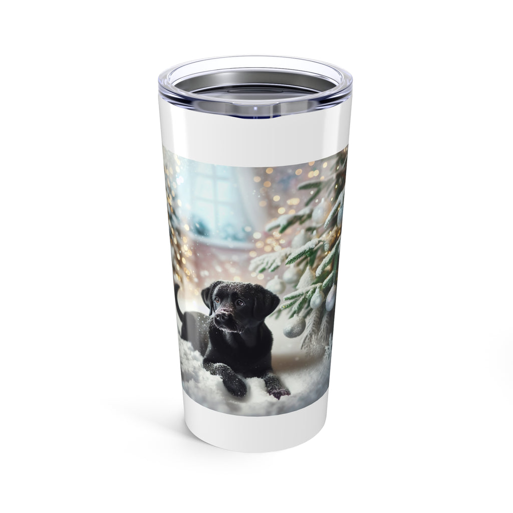 Black Lab Puppy Holiday Tumbler 20oz