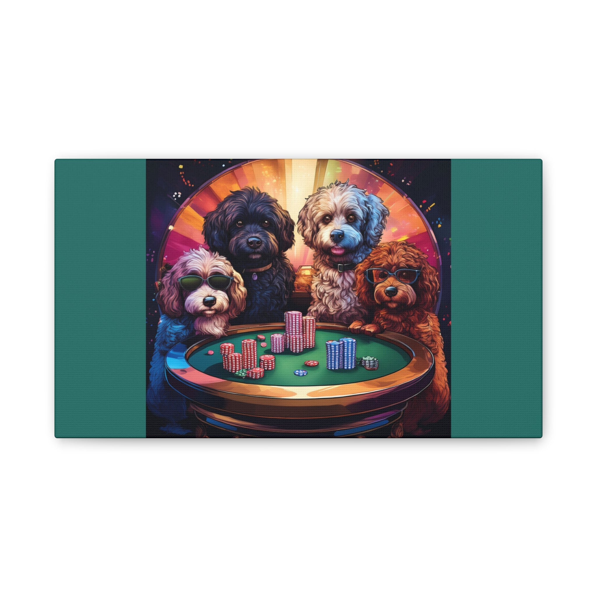 Doodle Poker Game Canvas Painting