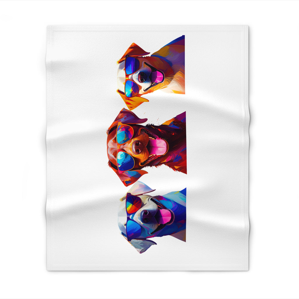 3 Labs Sunglasses Throw Blanket