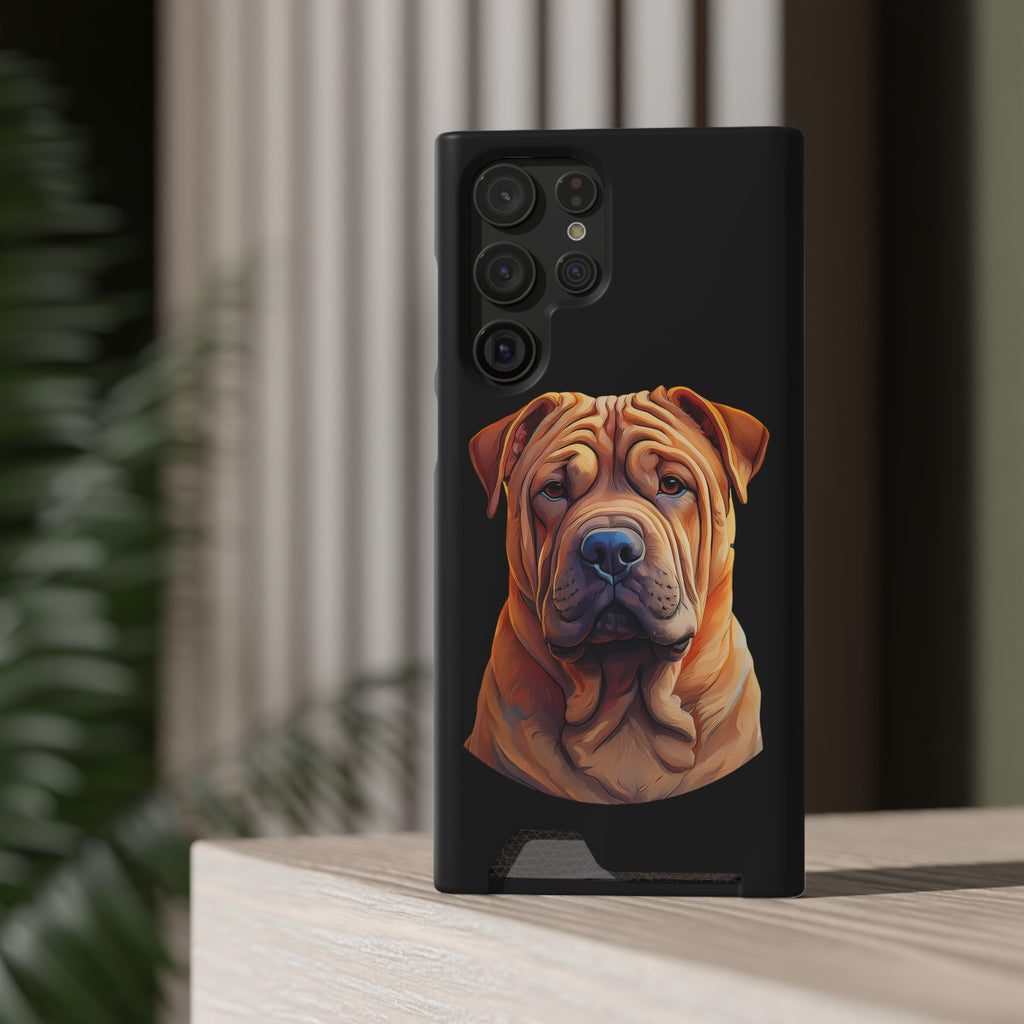 Shar Pei Phone Case with Card Holder