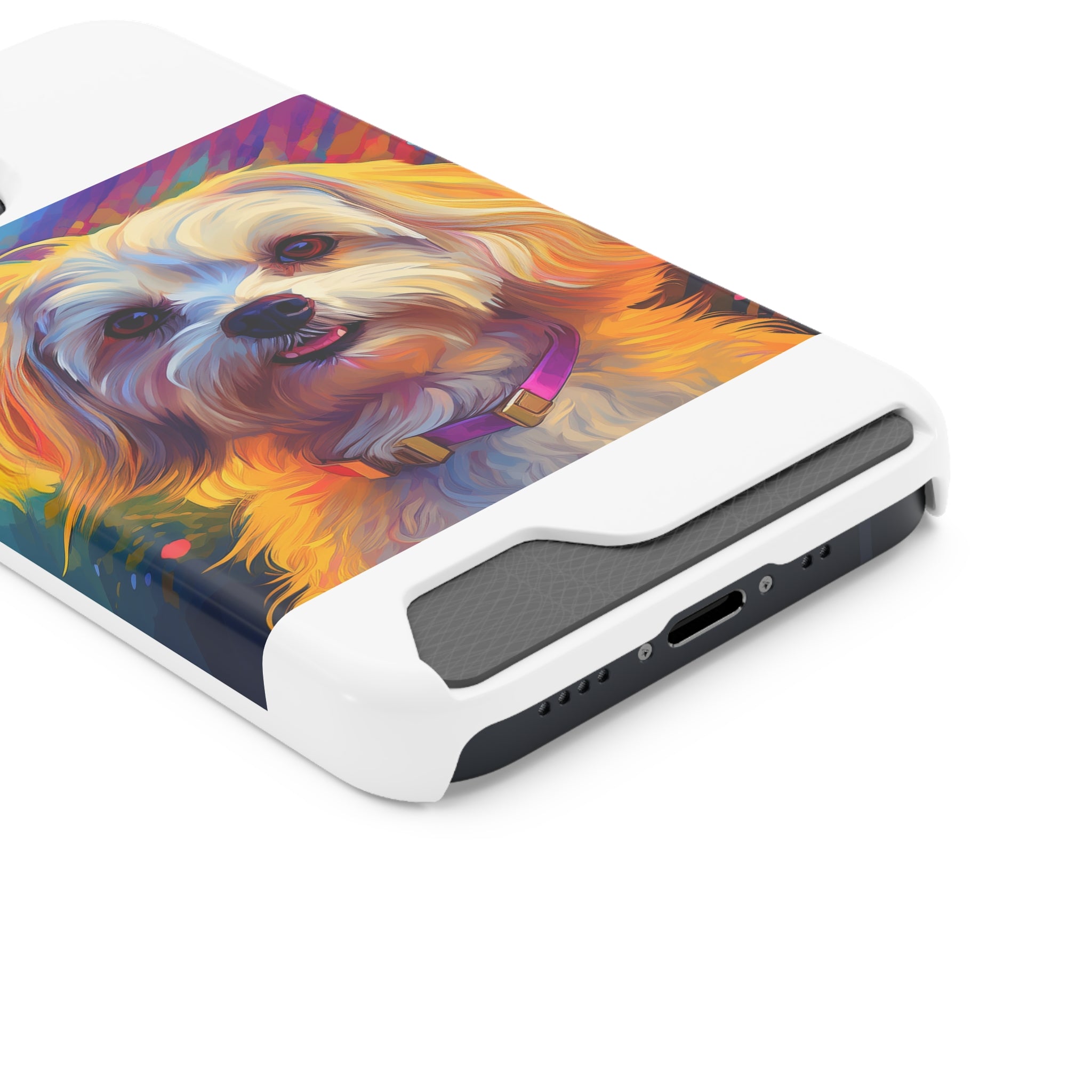 Havanese Phone Case with Card Holder