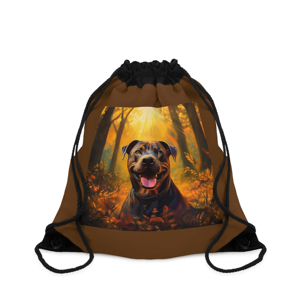 Pitbull Autumn Drawstring Bag