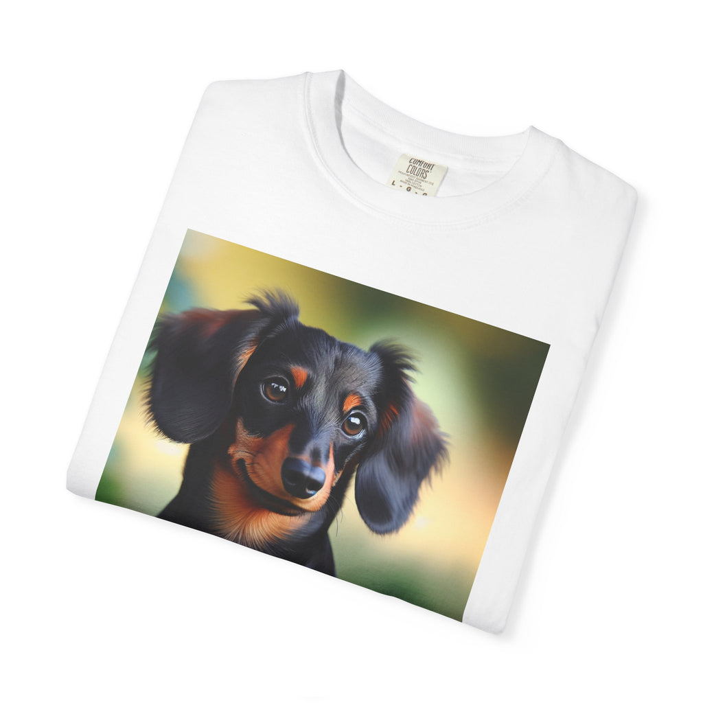 Black/Brown Dachshund Unisex Garment-Dyed T-shirt