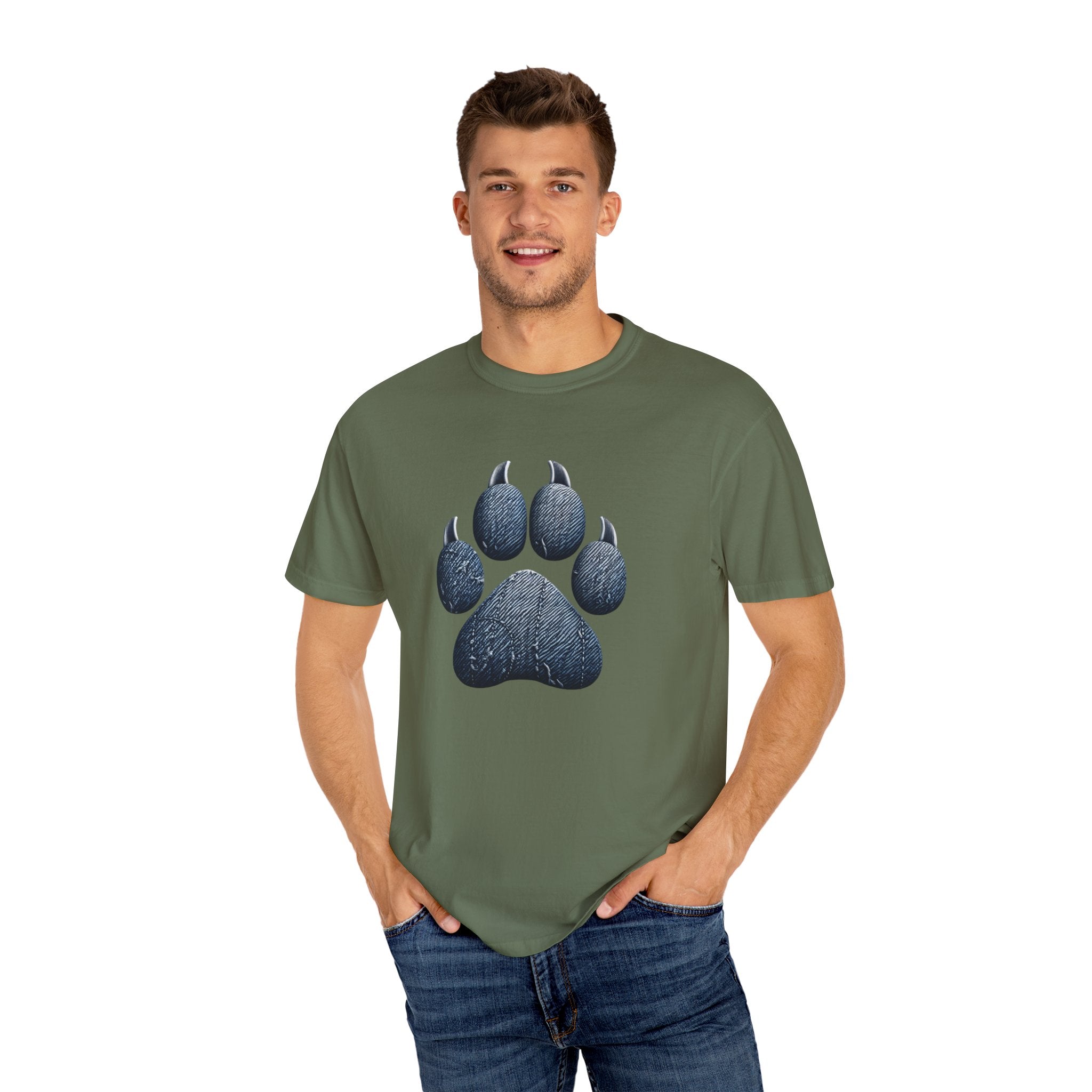Denim Paw Unisex Garment-Dyed T-shirt