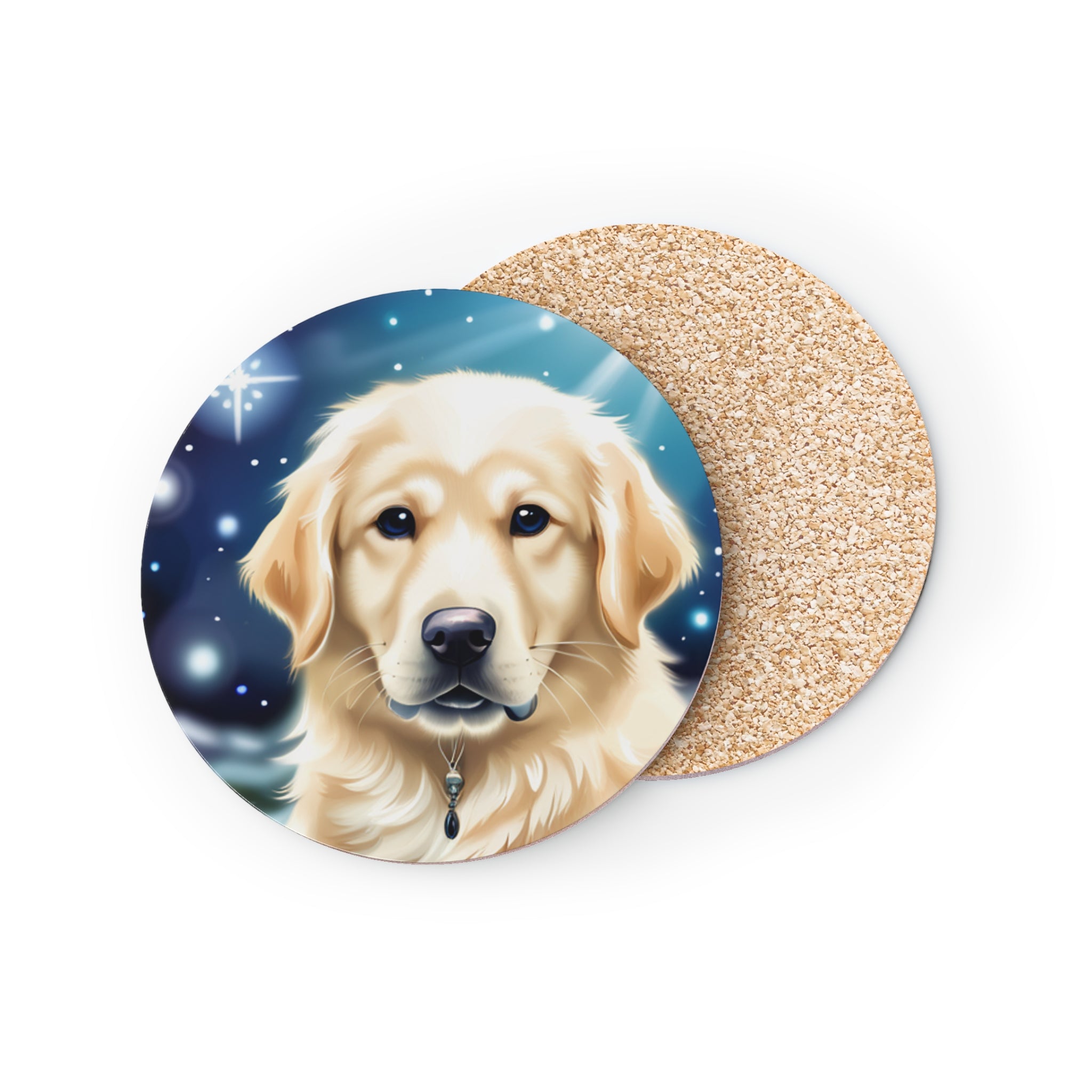 Golden Retriever Stary Night Coasters