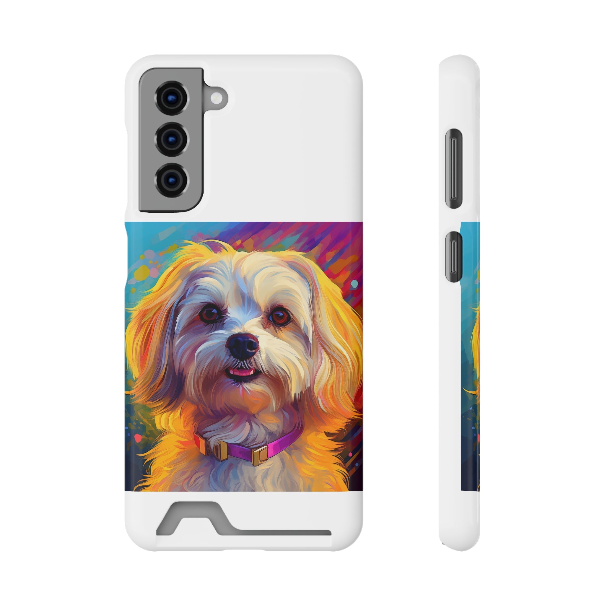 Havanese Phone Case with Card Holder