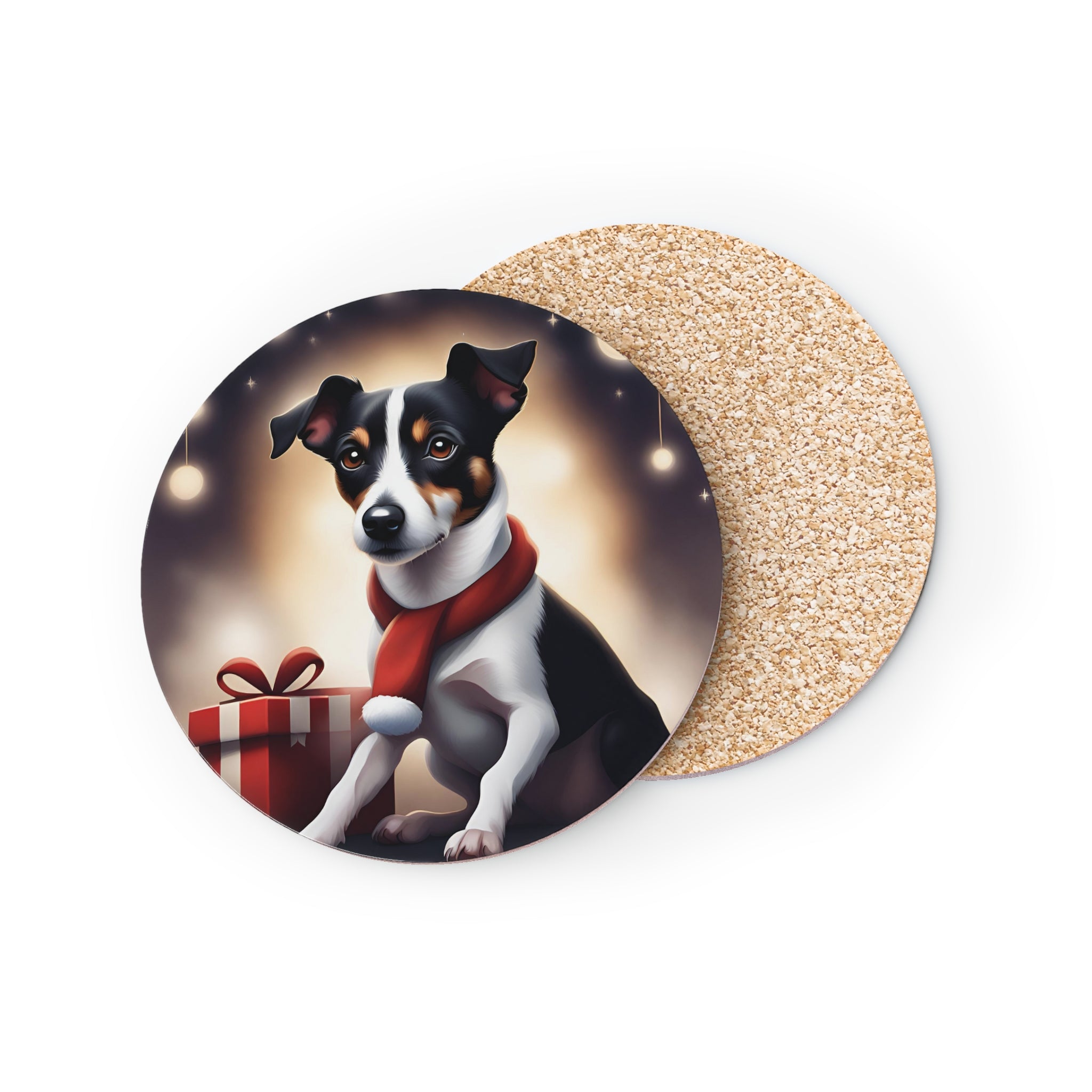 Jack Russel Holiday Coasters