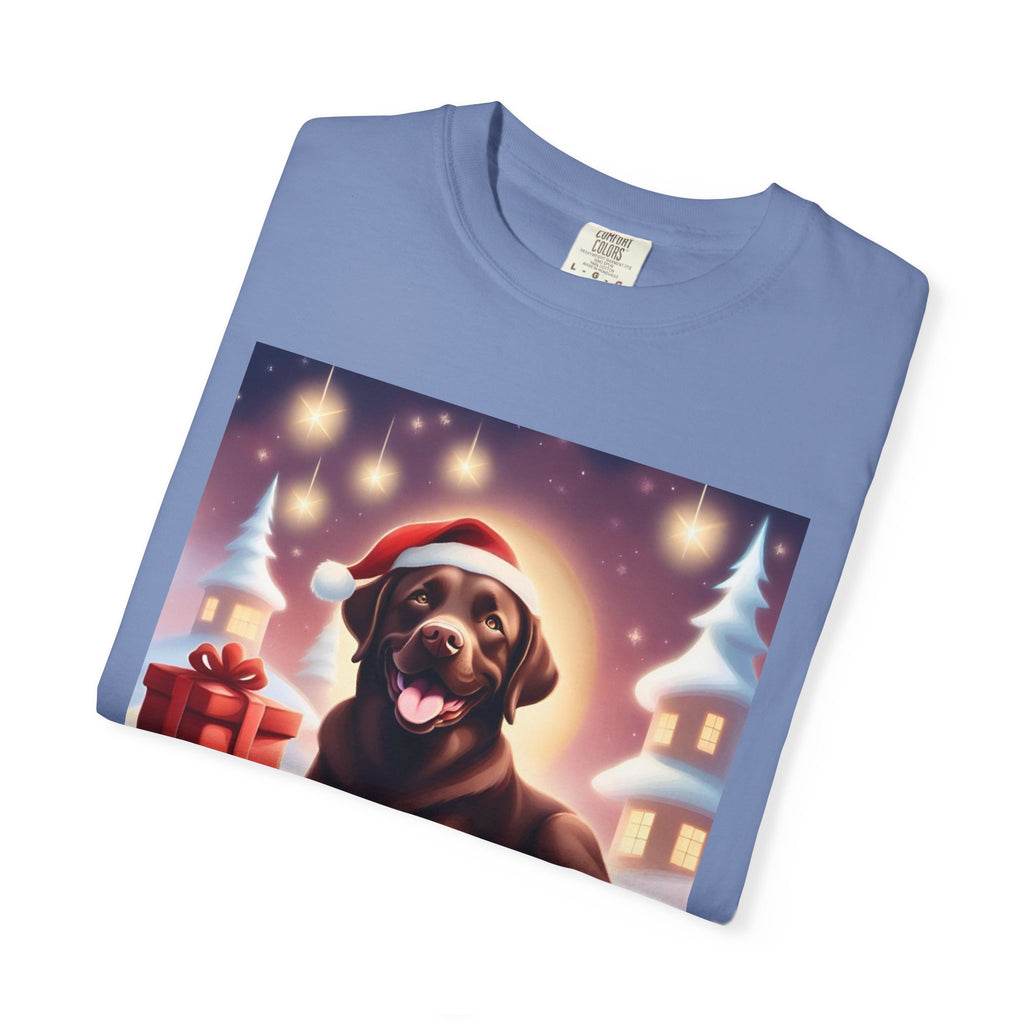 Chocolate Lab Holiday Unisex Garment-Dyed T-shirt