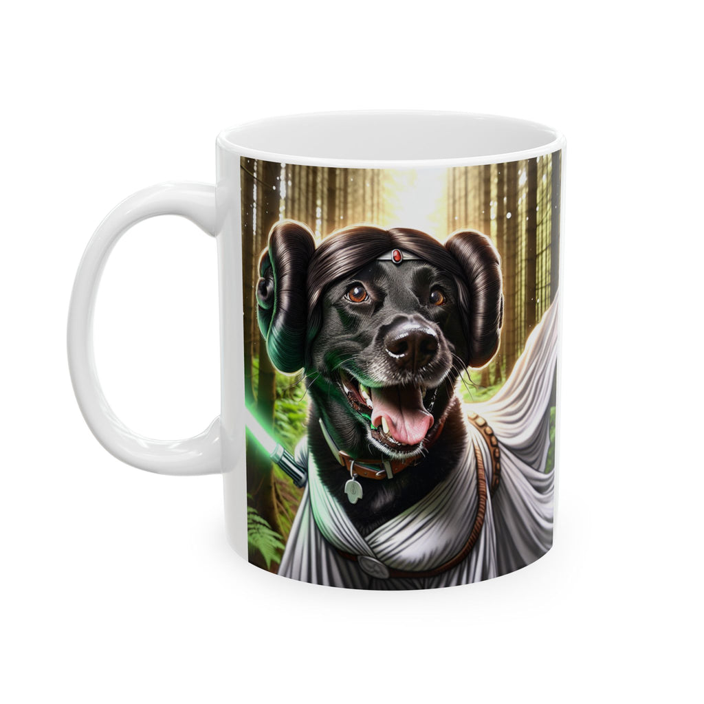 Black Lab Galaxy Princess Ceramic Mug, (11oz, 15oz)
