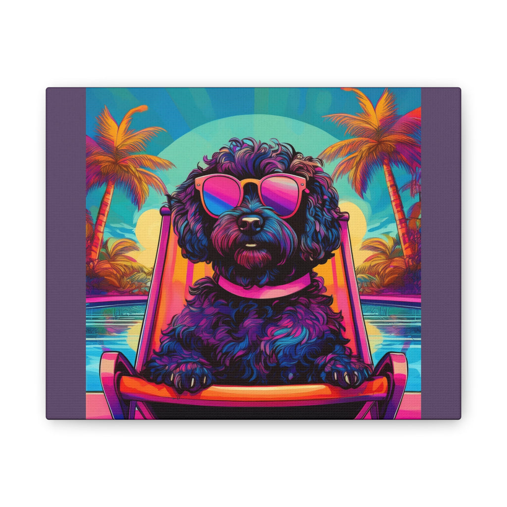 Doodle Poolside Canvas Painting