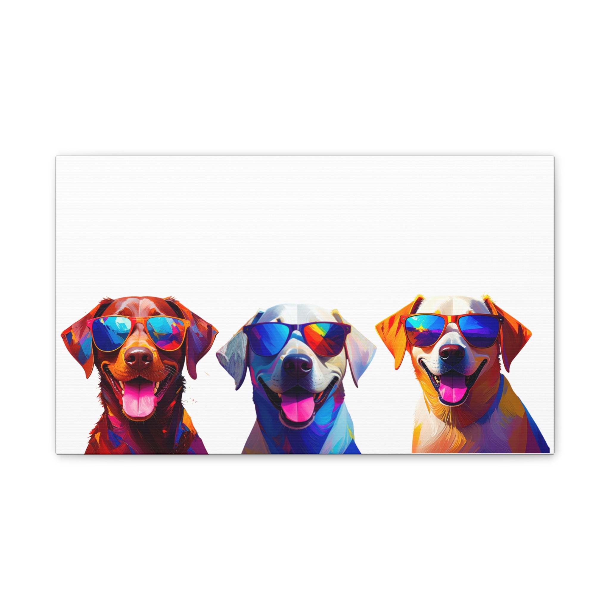 3 Labs Sunglasses Canvas Painting