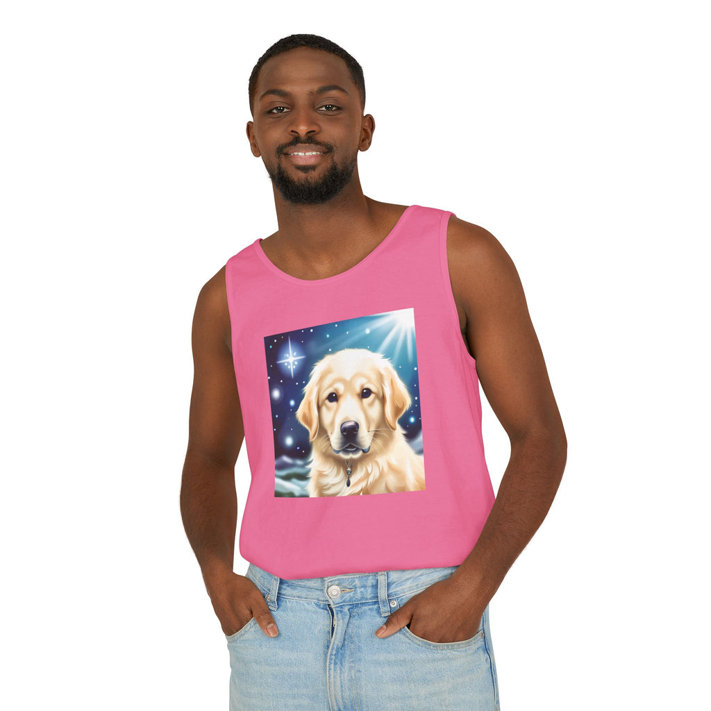 Golden Retriever Stary Night Unisex Tank Top