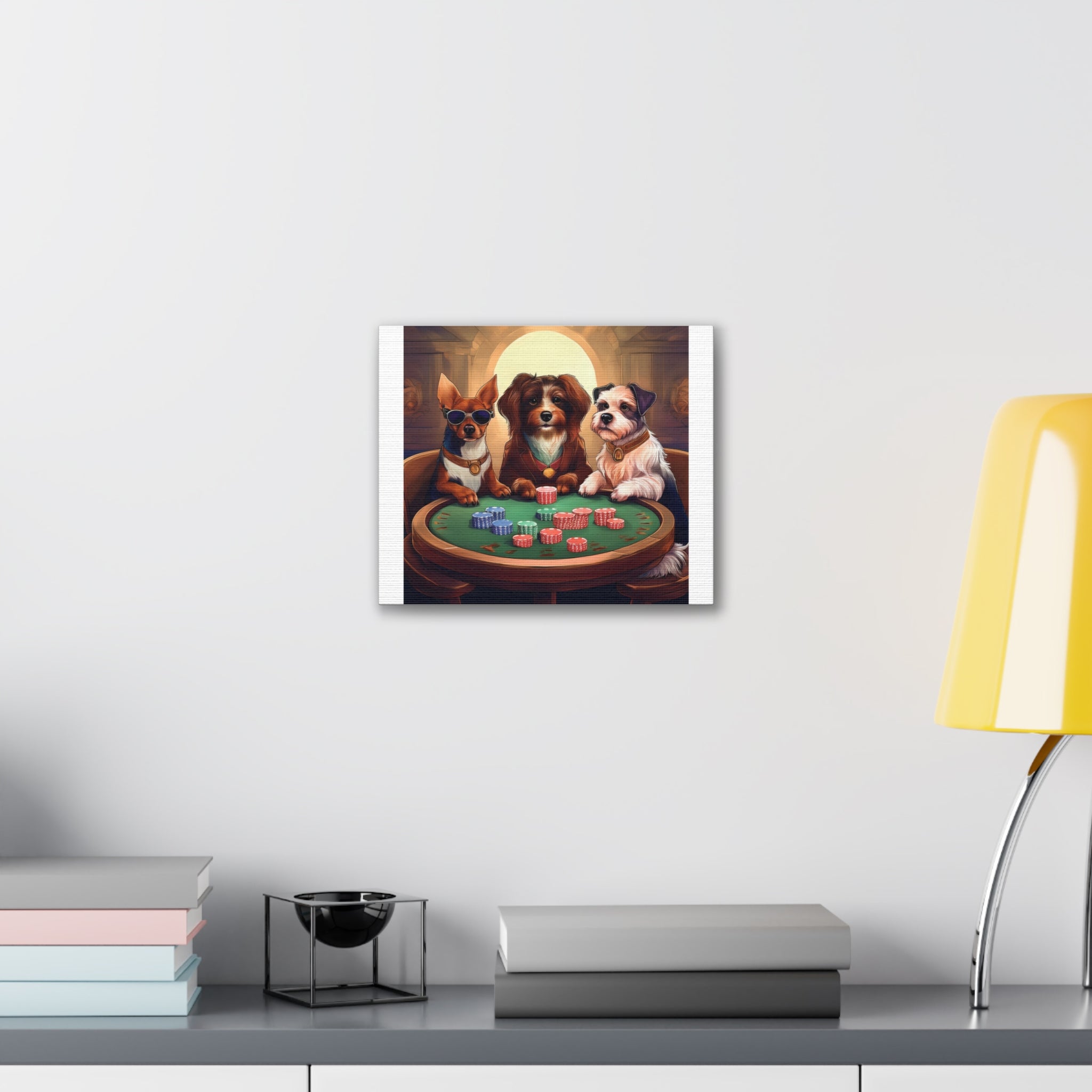 Puppy Poker Canvas Stretched, 0.75"