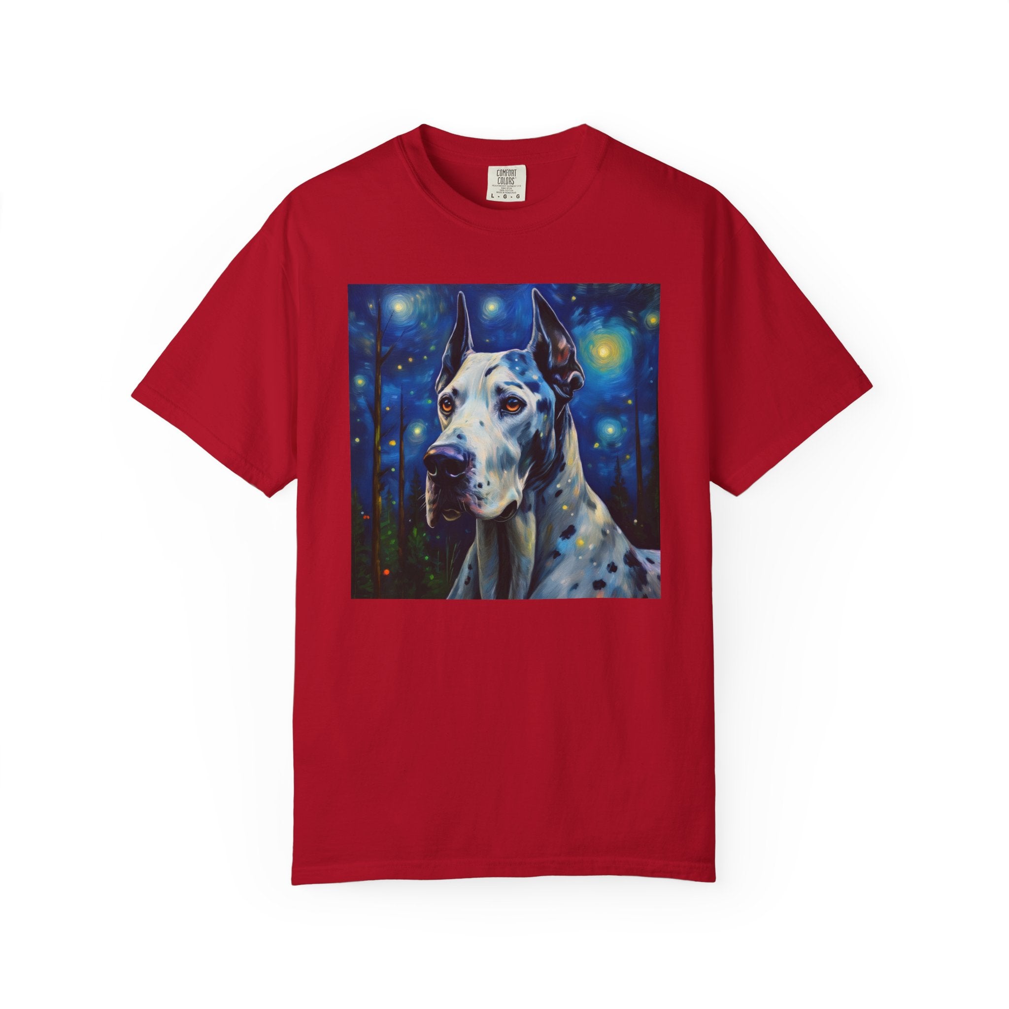 Great Dane Stary Night Unisex Garment-Dyed T-shirt