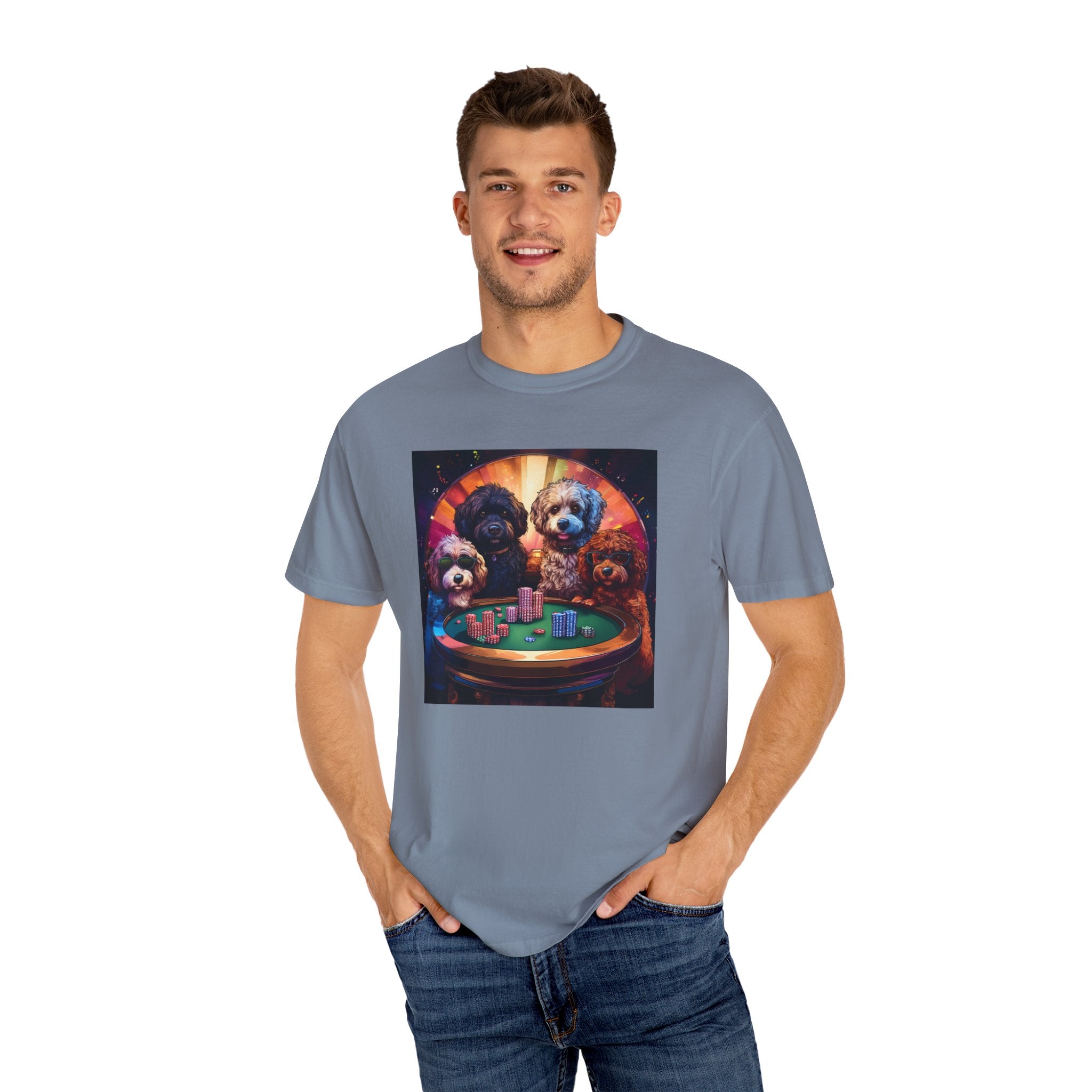 Doodle Poker Game Unisex Garment-Dyed T-shirt