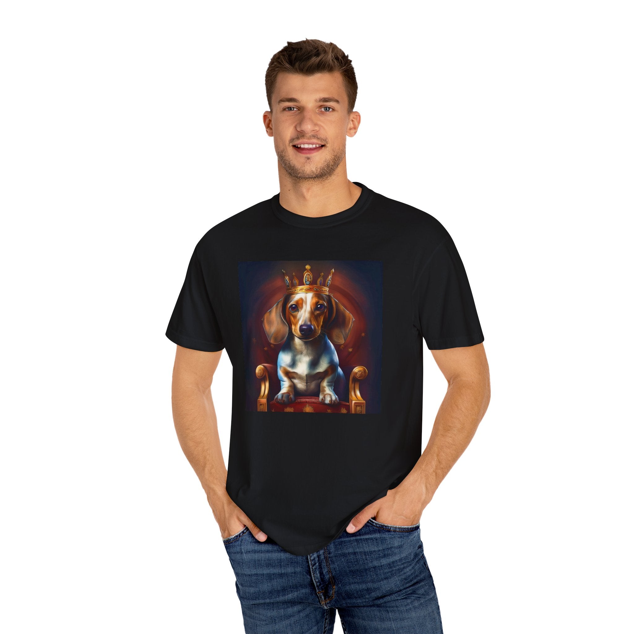 Dachshund Royal Unisex Garment-Dyed T-shirt