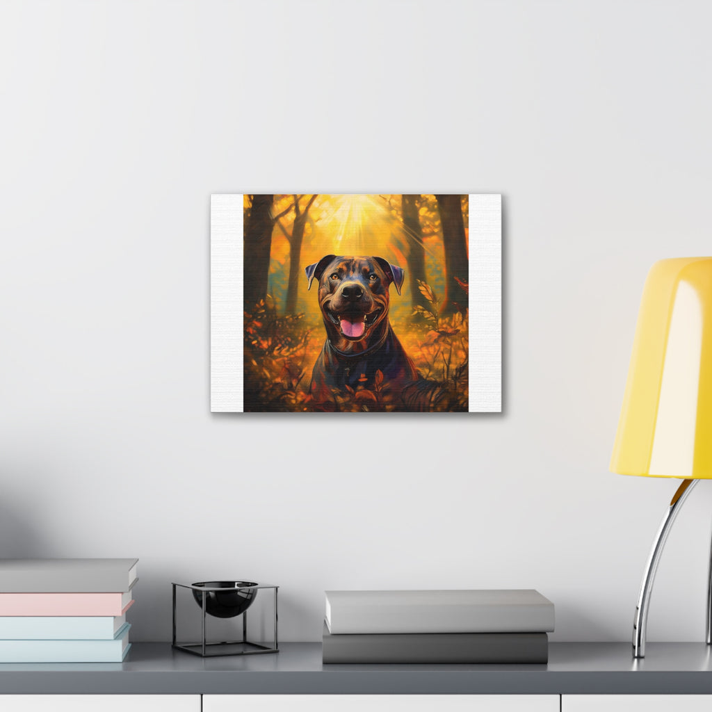 Pit Bull Brindle Autumn Stretched, 0.75"