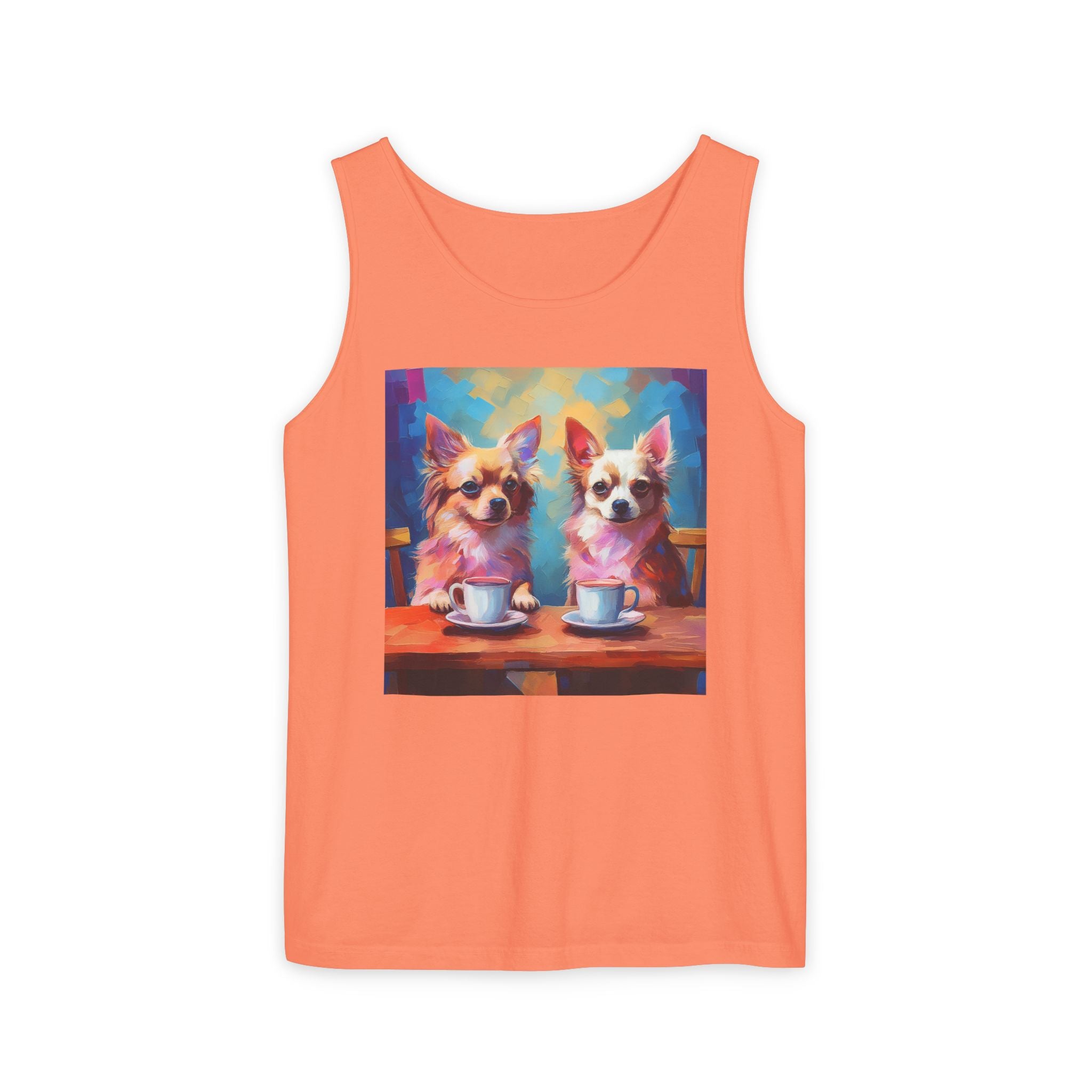 Cafe con Chihuahua Unisex Tank Top