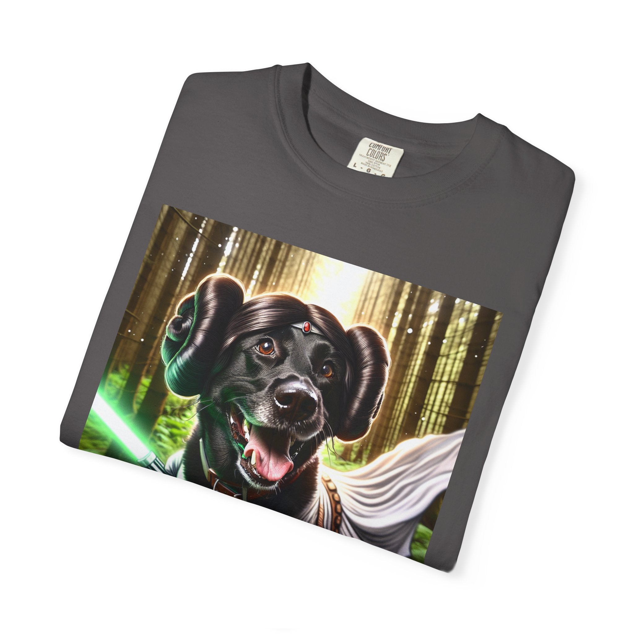 Black Lab Galaxy Princess Unisex Garment-Dyed T-shirt