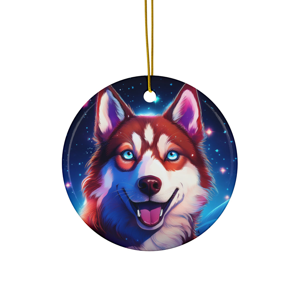 Eskimo Husky Ceramic Ornament