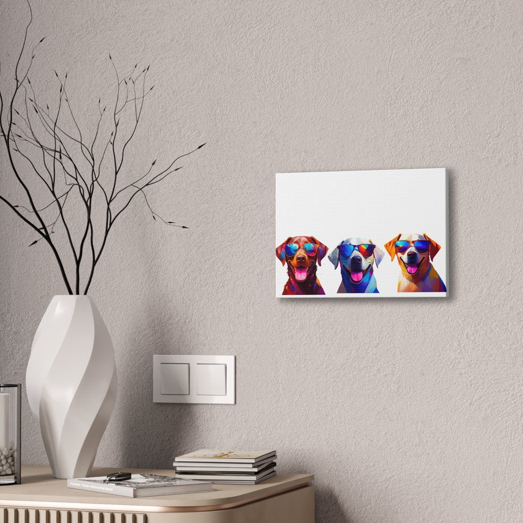3 Labs Sunglasses Canvas Painting