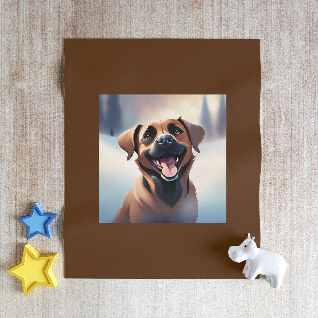 Black Mouth Cur Throw Blanket