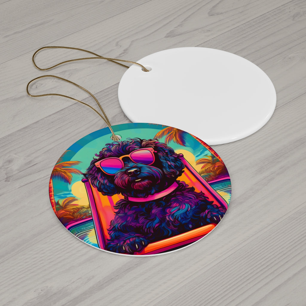 Doodle Poolside Ceramic Ornament