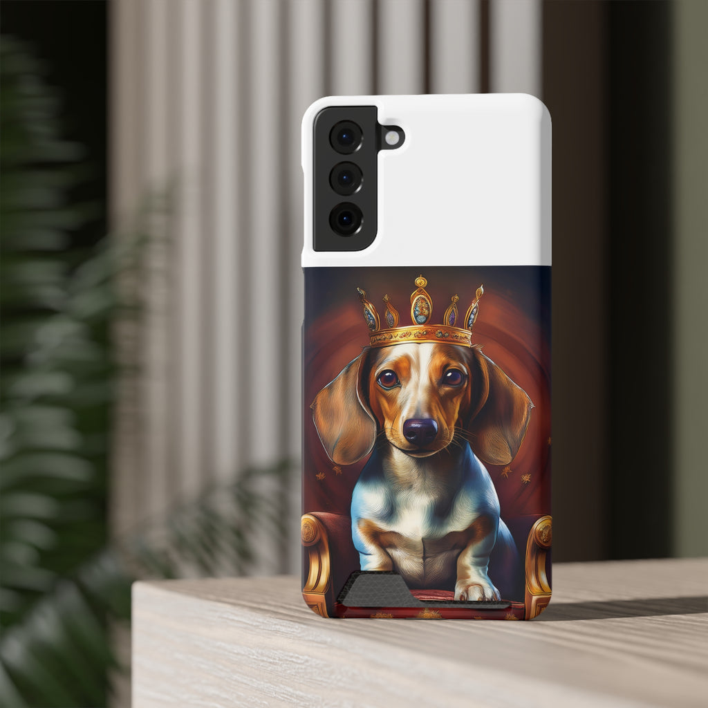 Dachshund Royal Phone Case with Card Holder