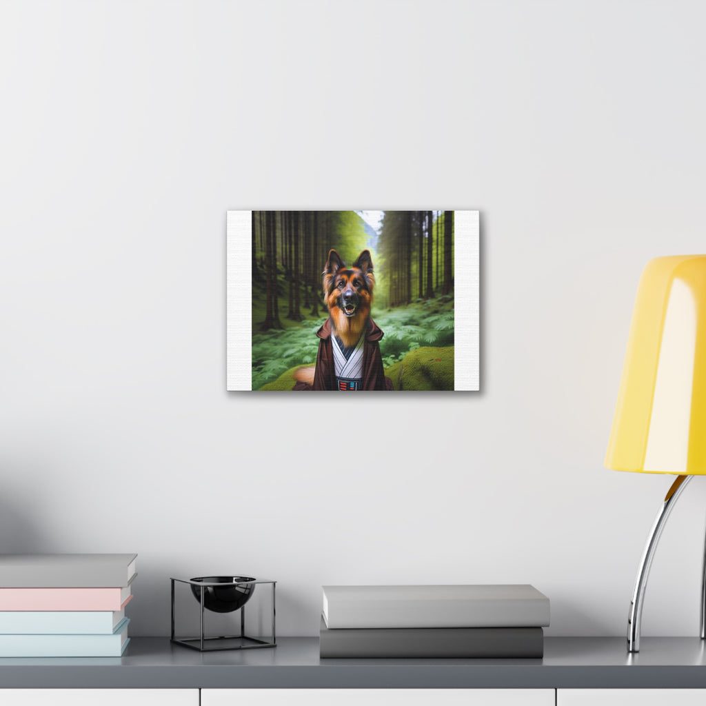 German Shepherd Forest Knight Canvas Stretched, 0.75"