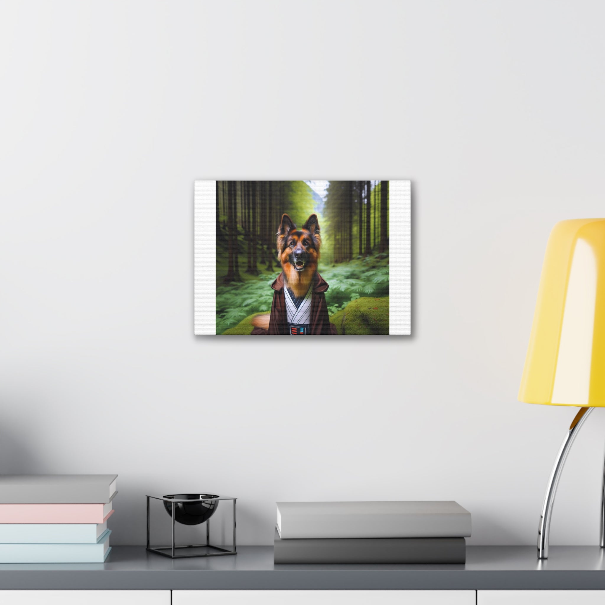 German Shepherd Forest Knight Canvas Stretched, 0.75"