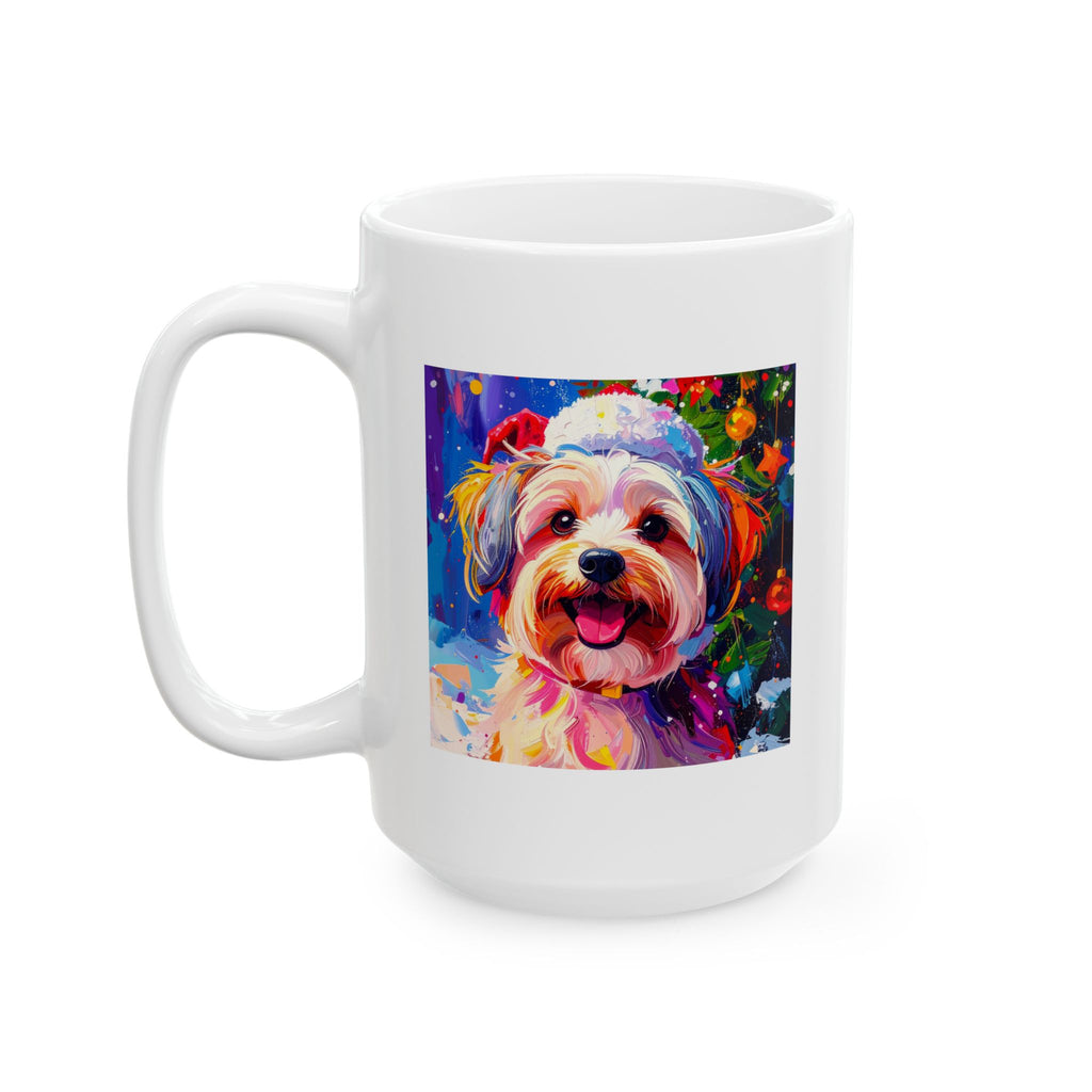 Yorkie Holiday II Ceramic Mug, (11oz, 15oz)