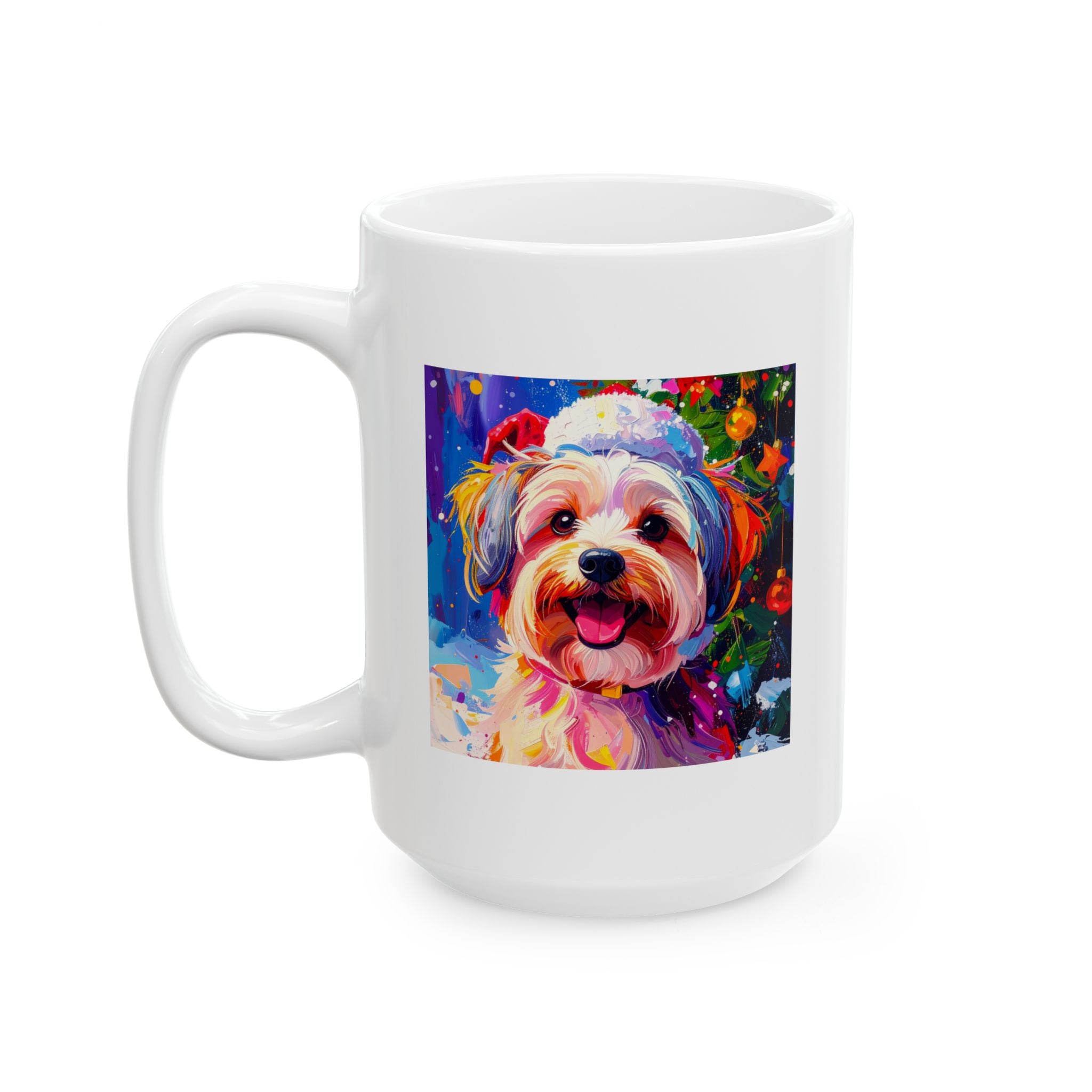 Yorkie Holiday II Ceramic Mug, (11oz, 15oz)