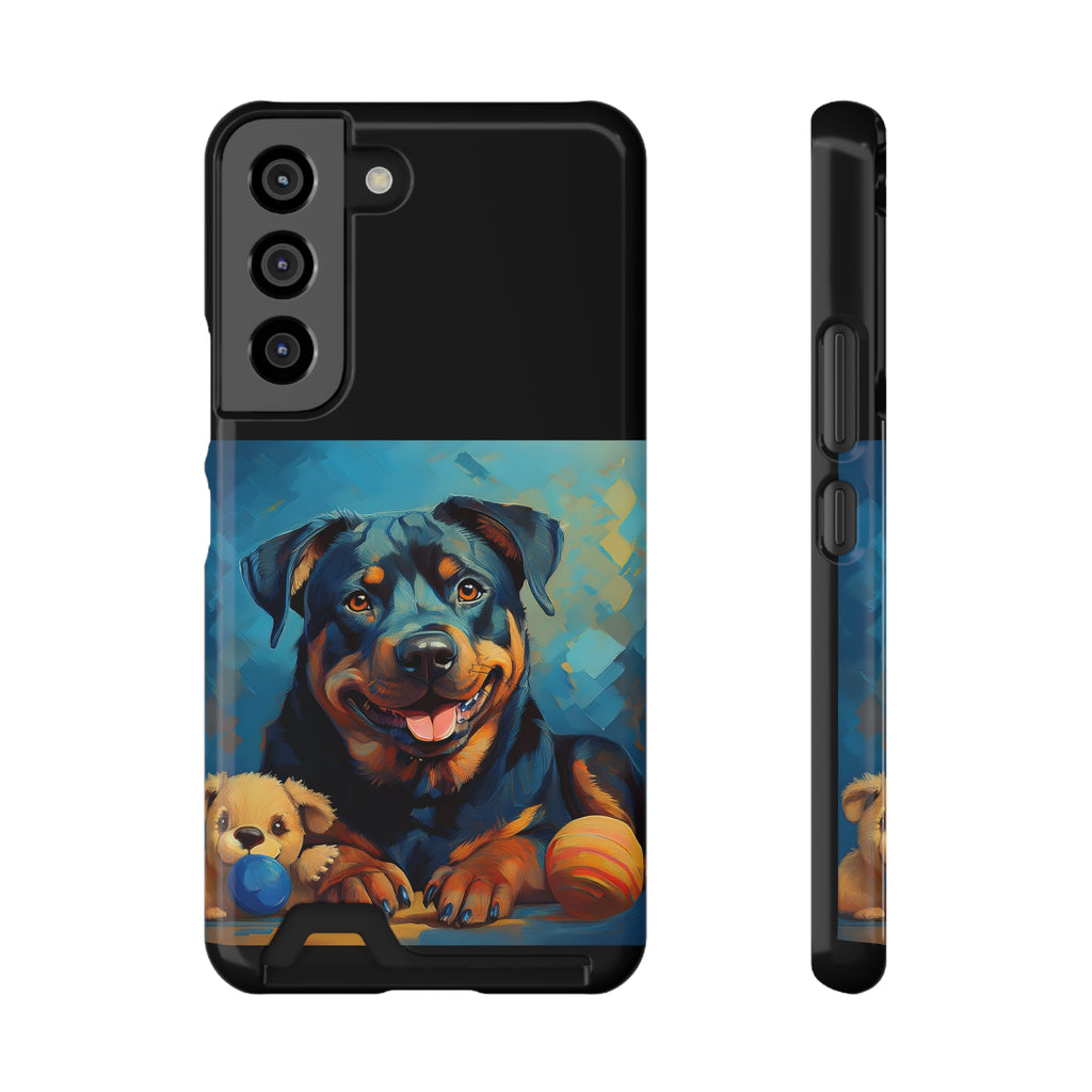 Rottweiler Phone Case with Card Holder