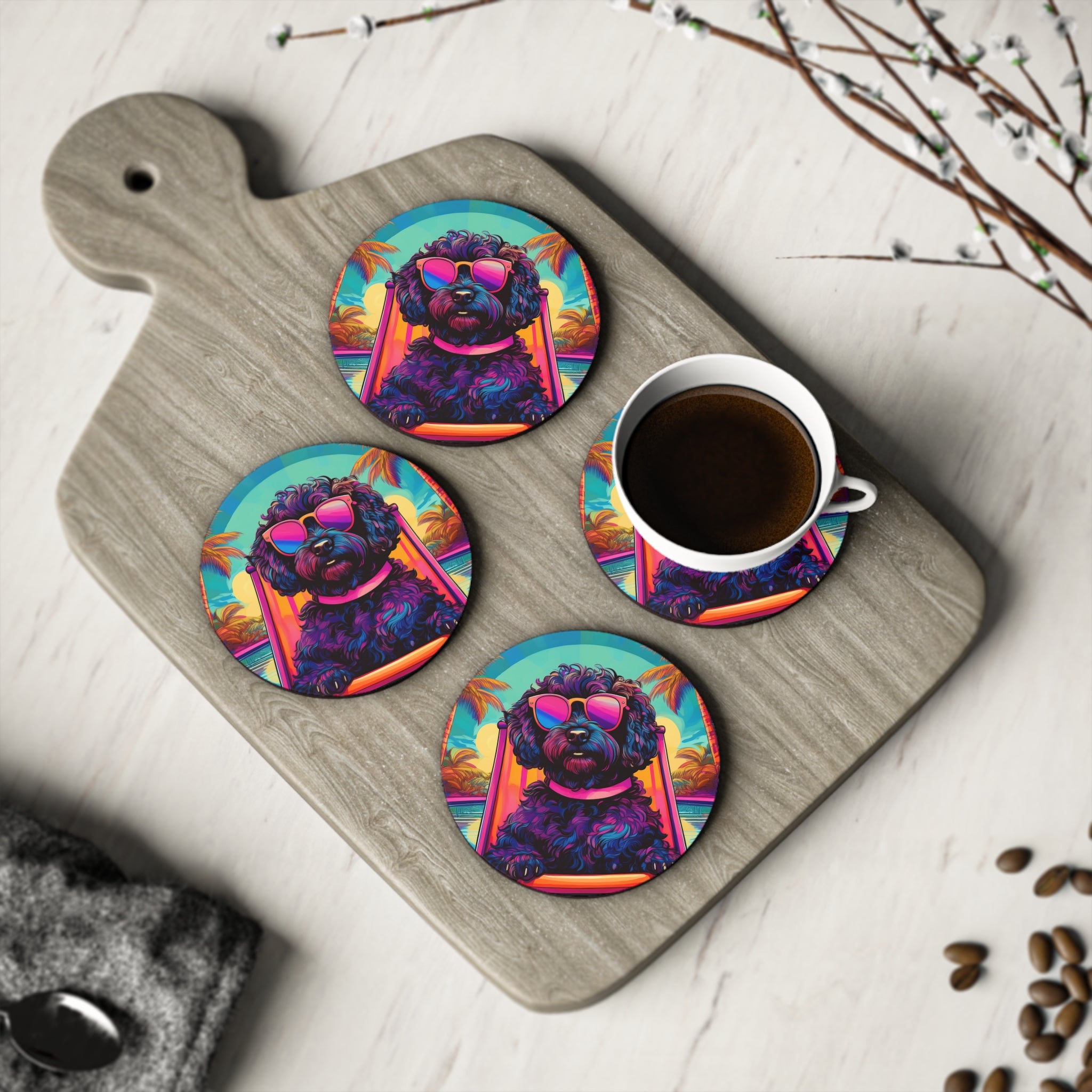 Doodle Poolside Coasters