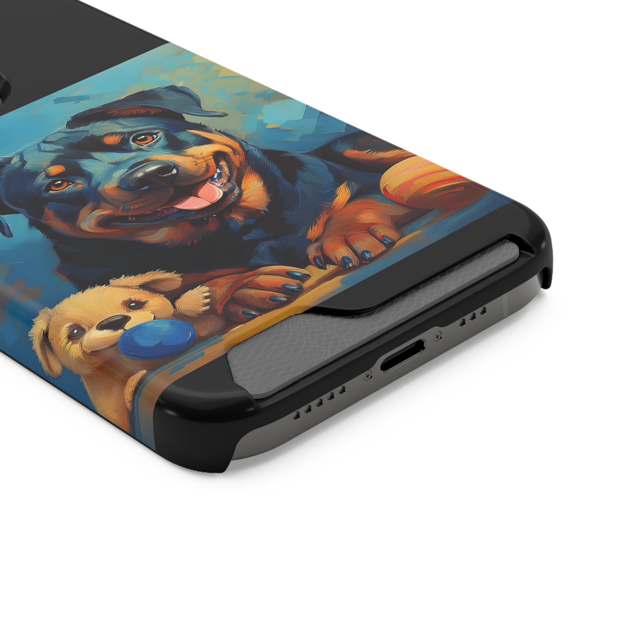 Rottweiler Phone Case with Card Holder