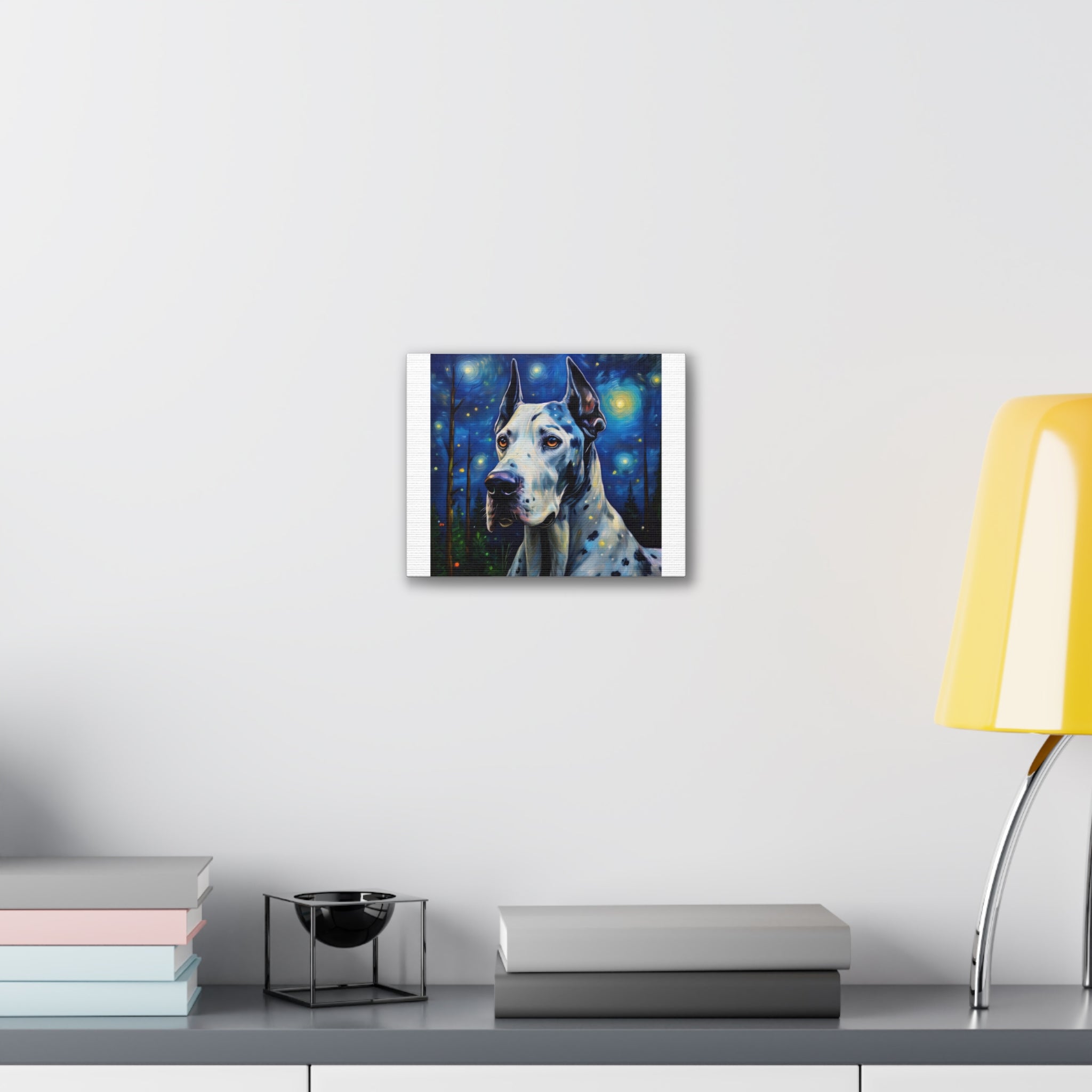 Great Dane Stary Night Canvas Stretched, 0.75"