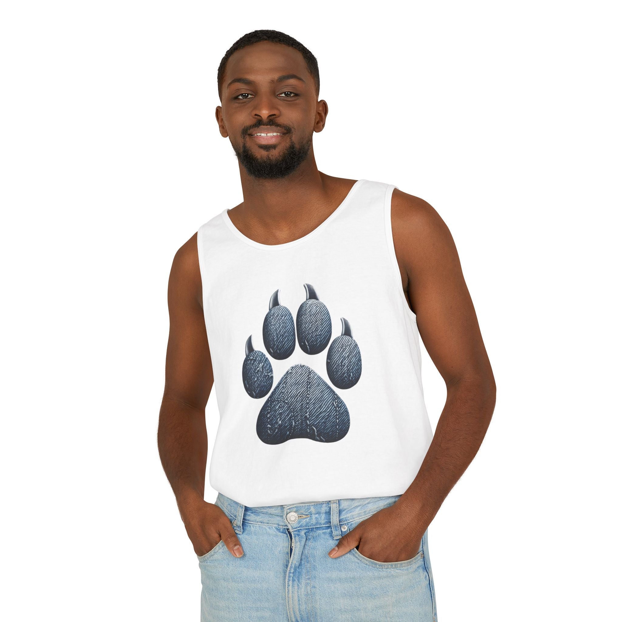 Denim Paw Unisex Tank Top