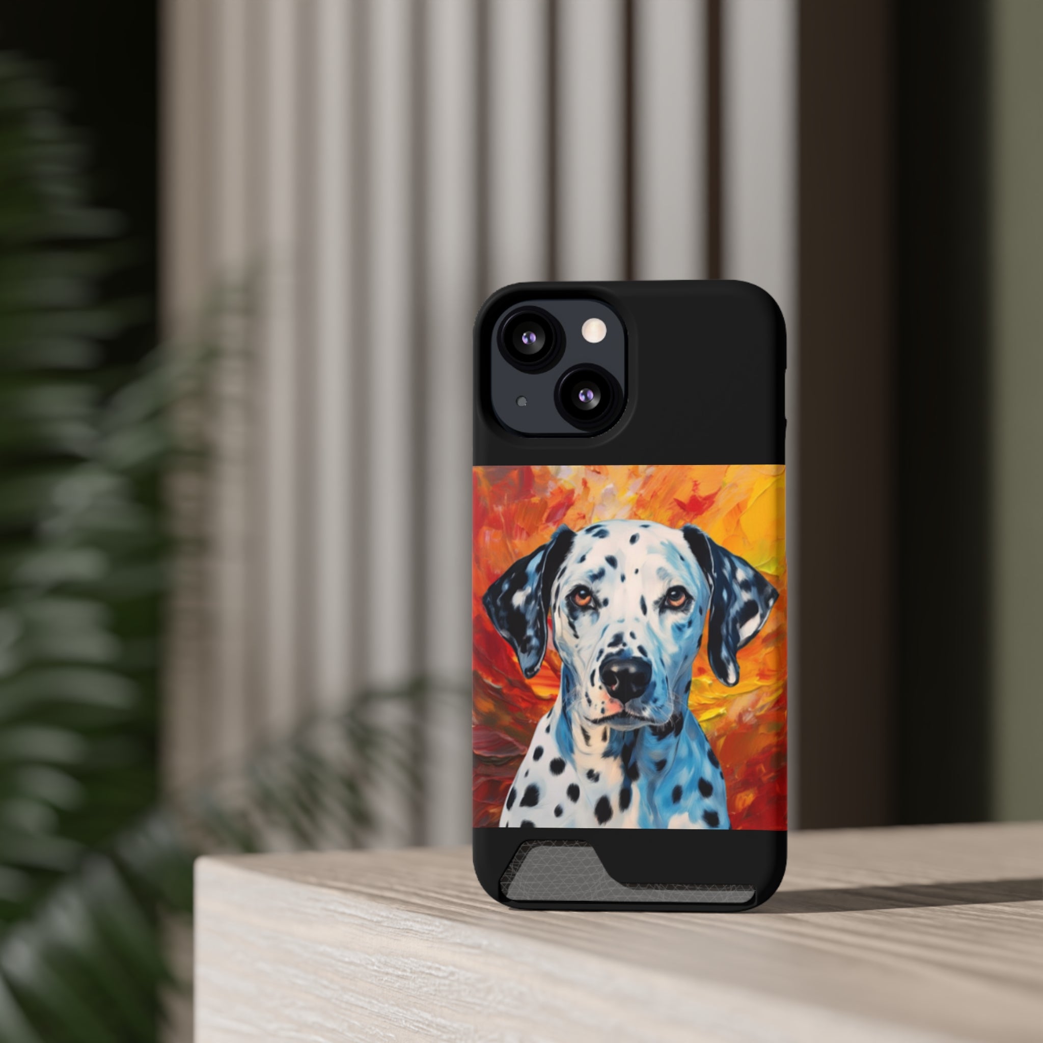 Dalmation Phone Case with Card Holder