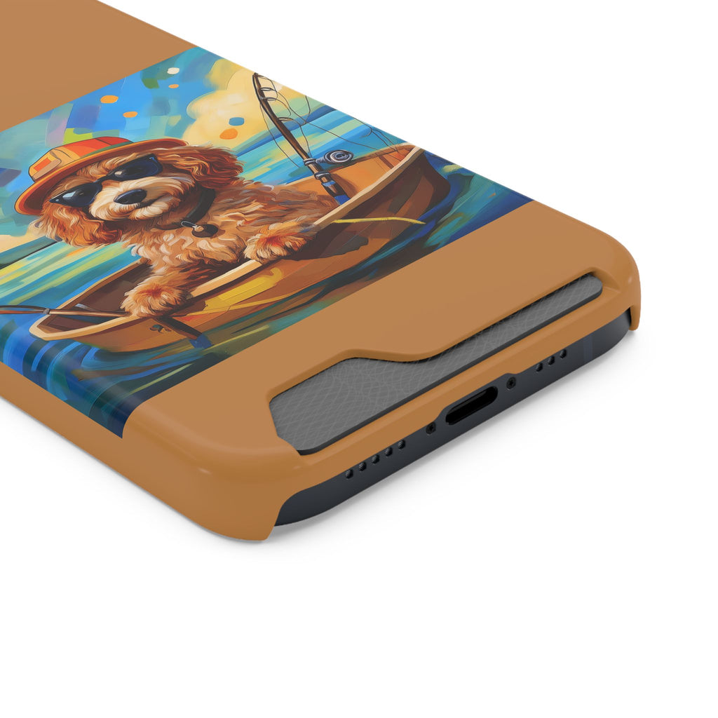 Doodle Fishing Phone Case with Card Holder