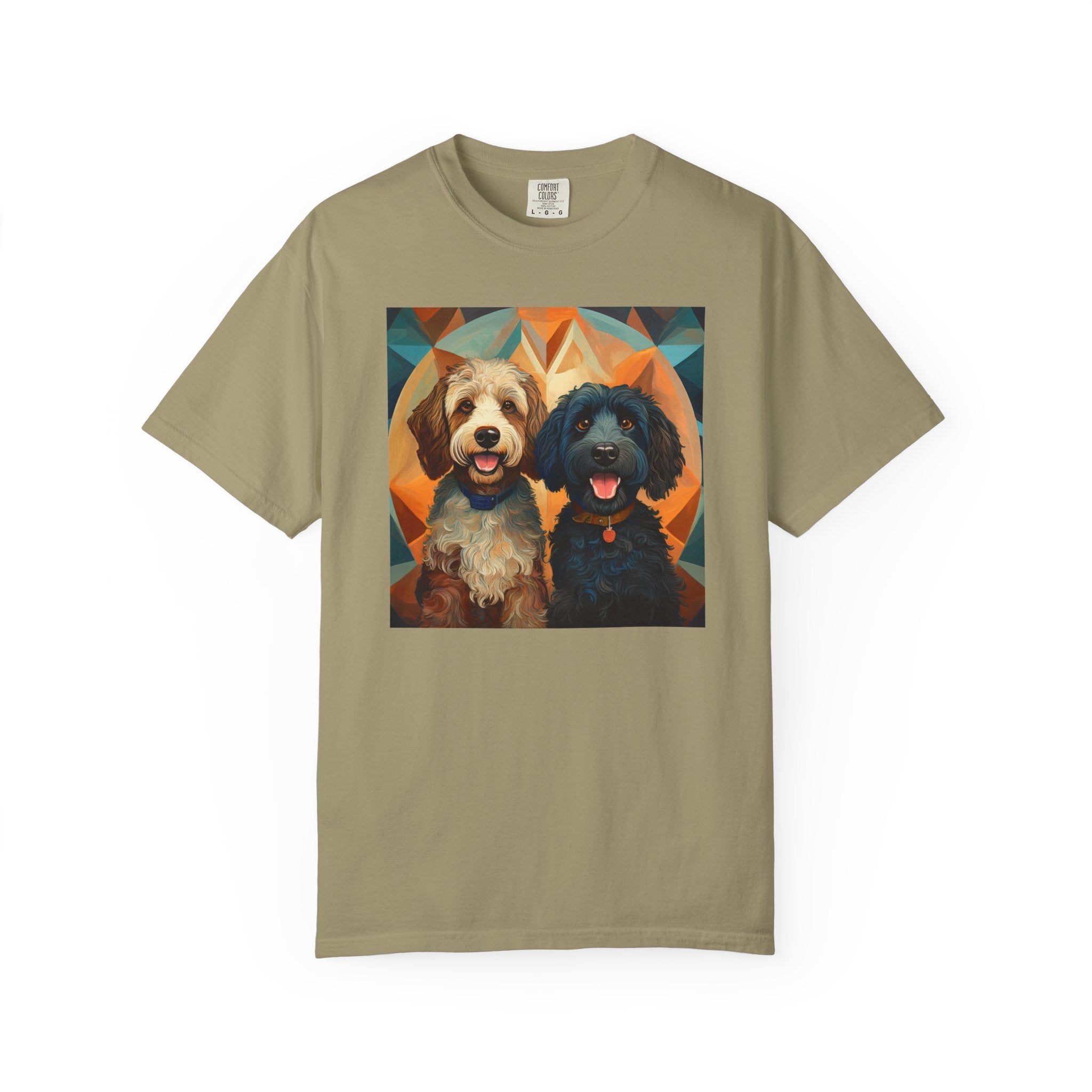 Doodles, Black & Tan Unisex Garment-Dyed T-shirt
