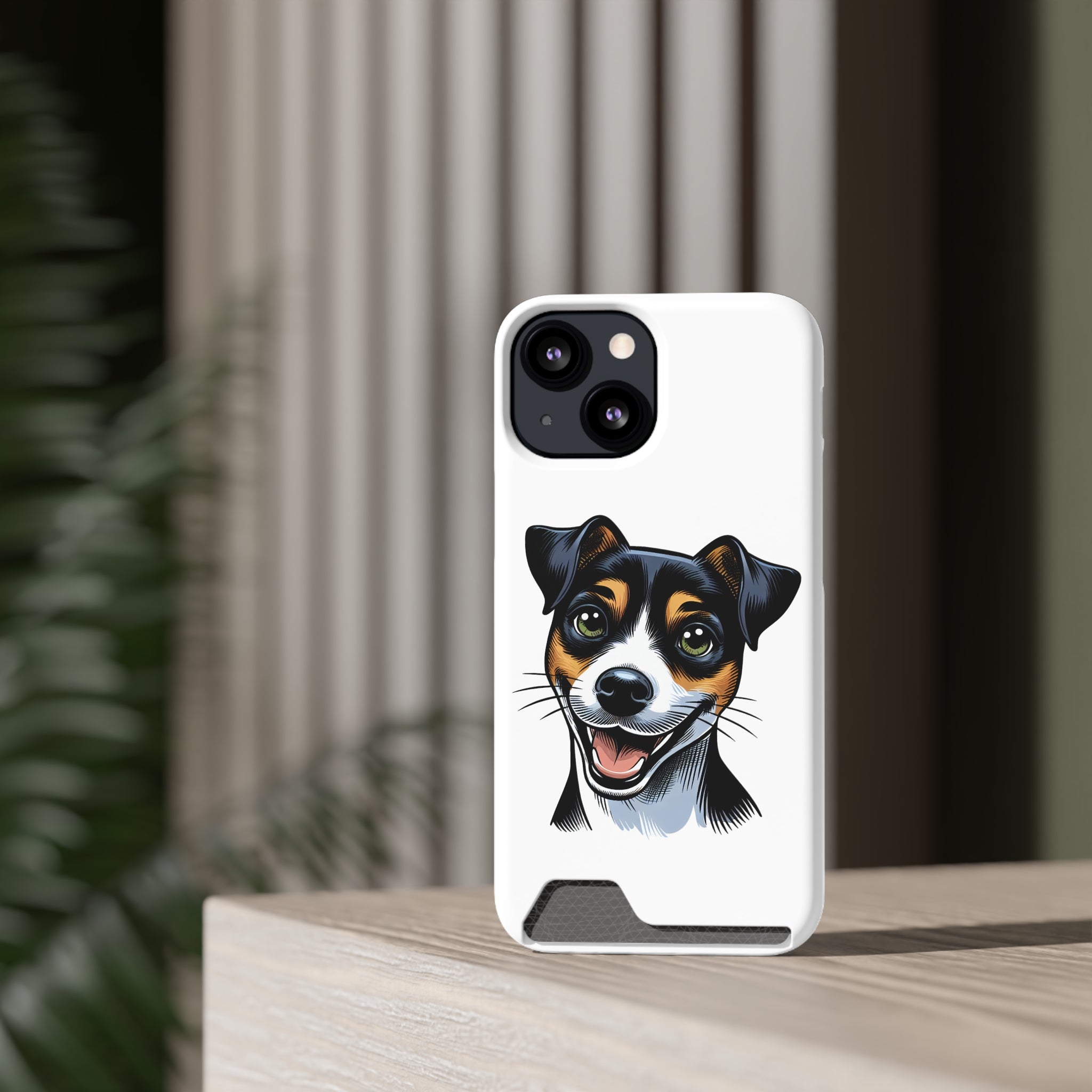 Jack Russel Phone Case with Card Holder