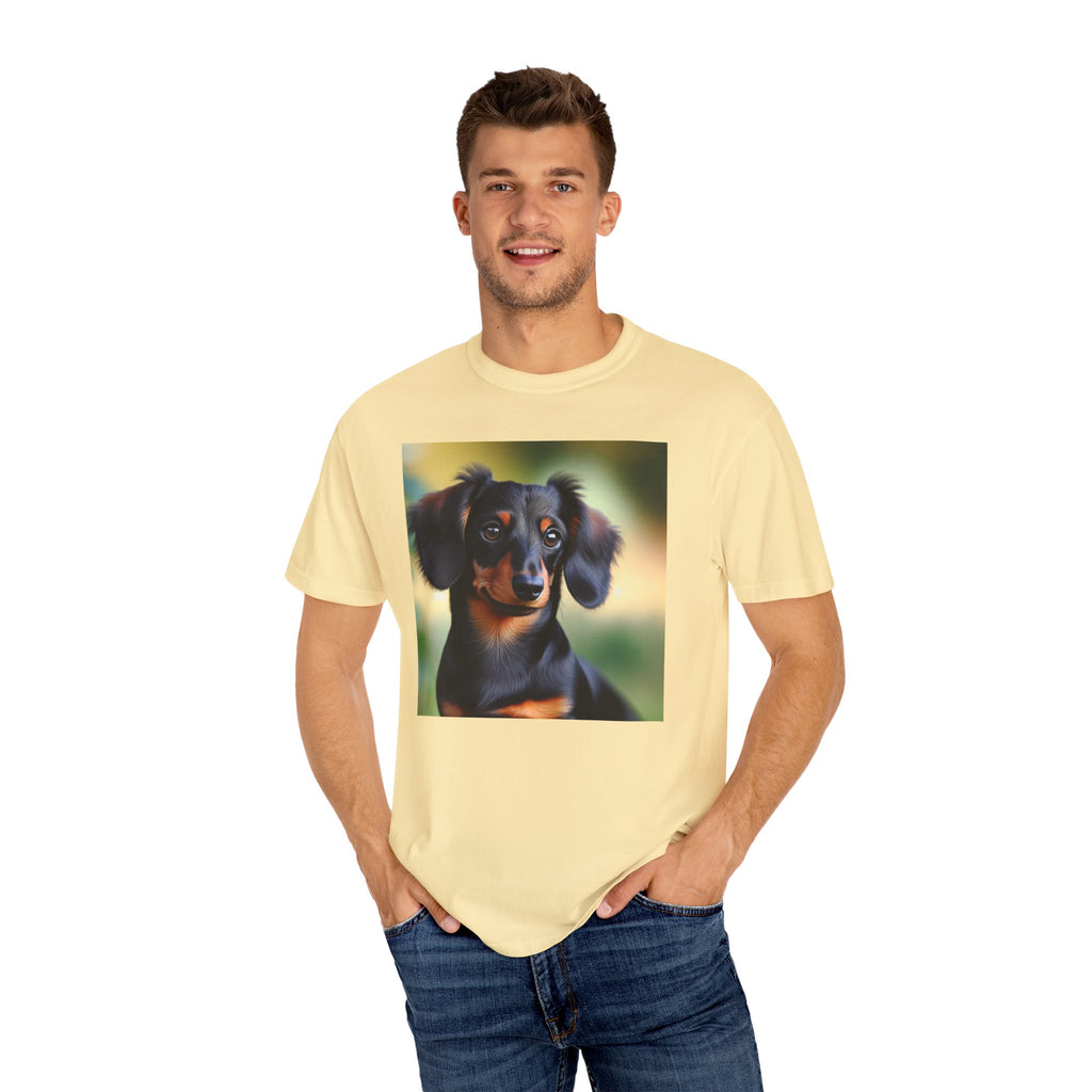 Black/Brown Dachshund Unisex Garment-Dyed T-shirt